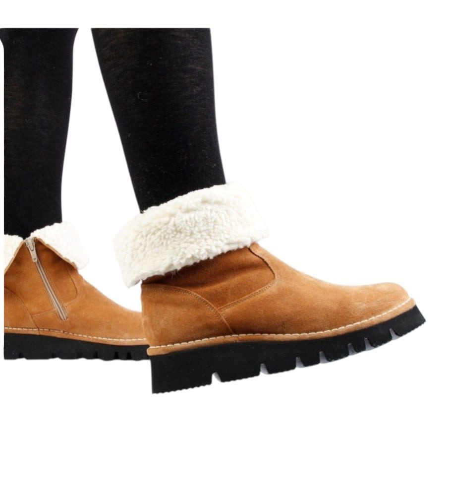 Grand Step Shoes Elia Suede Bootie - braun Damen Winterstiefel