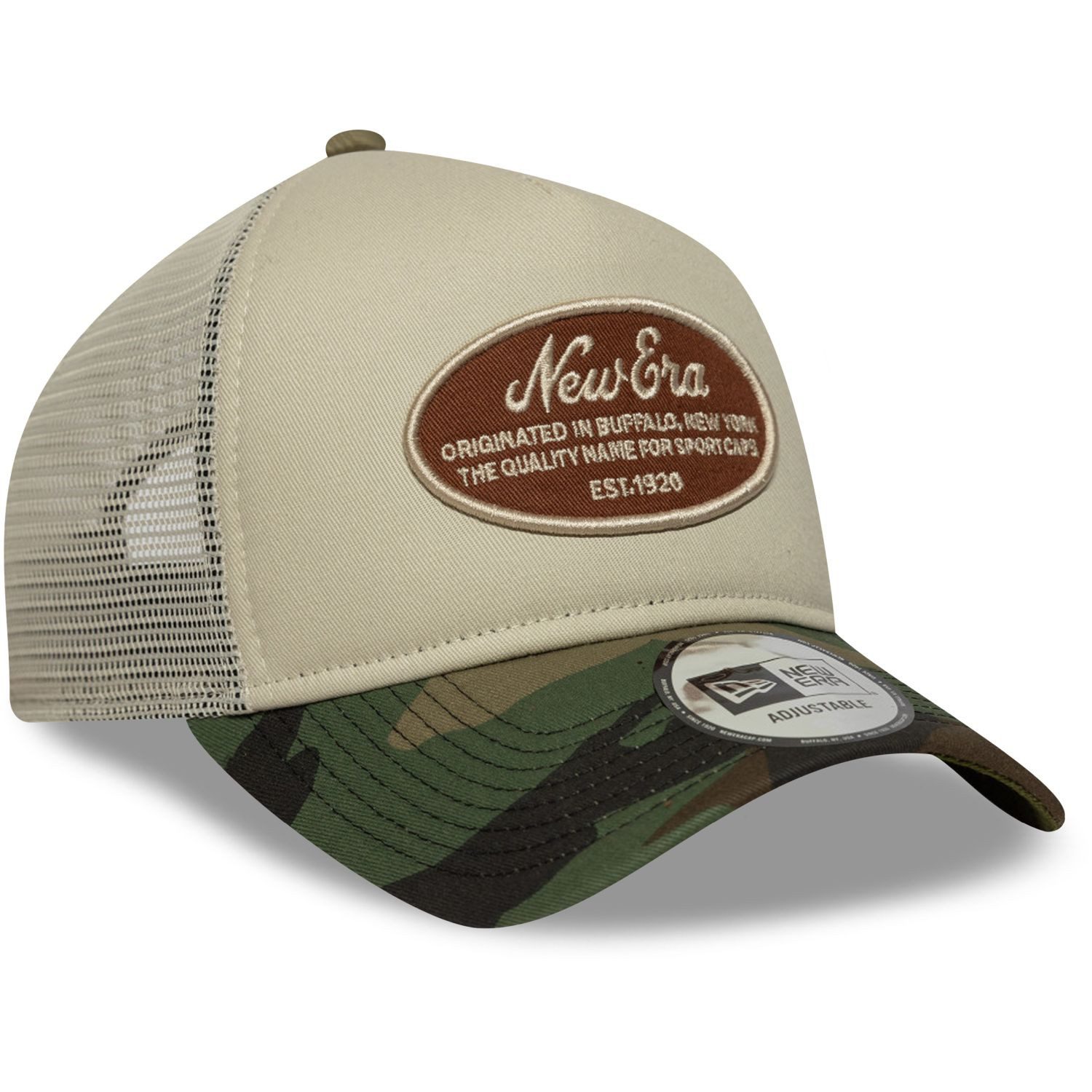 New Era Trucker Cap AFrame Trucker RETRO BRAND PATCH