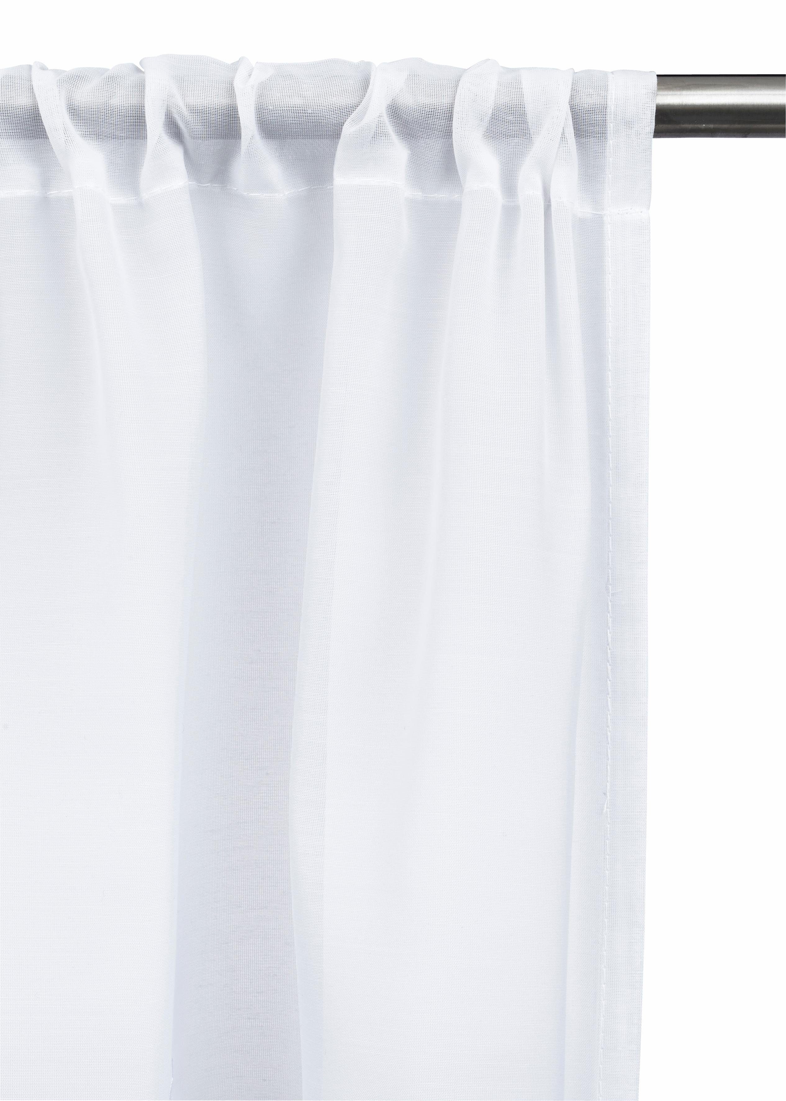 OTTO home Scheibengardine Idaho (1 St), Stangendurchzug, transparent, Voile, Fertiggardine, Mit Spitze, transparent