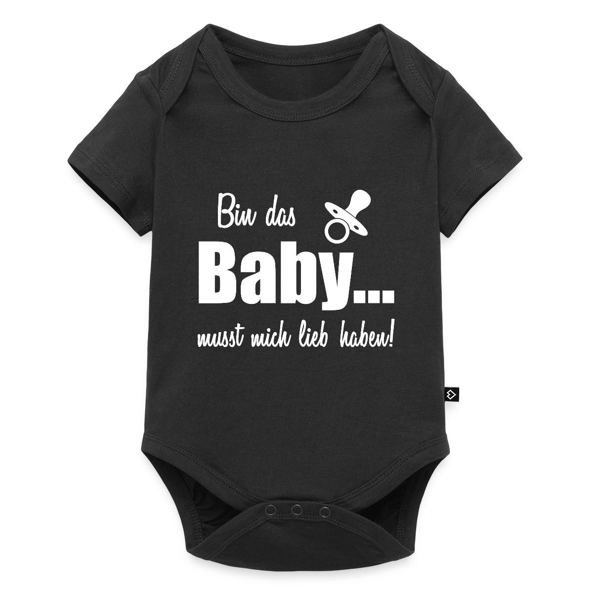 Spreadshirt Kurzarmbody Bin Das Baby Musst Mich Lieb Haben Kurzarm Tages Baby Body (1-tlg) Regular Fit