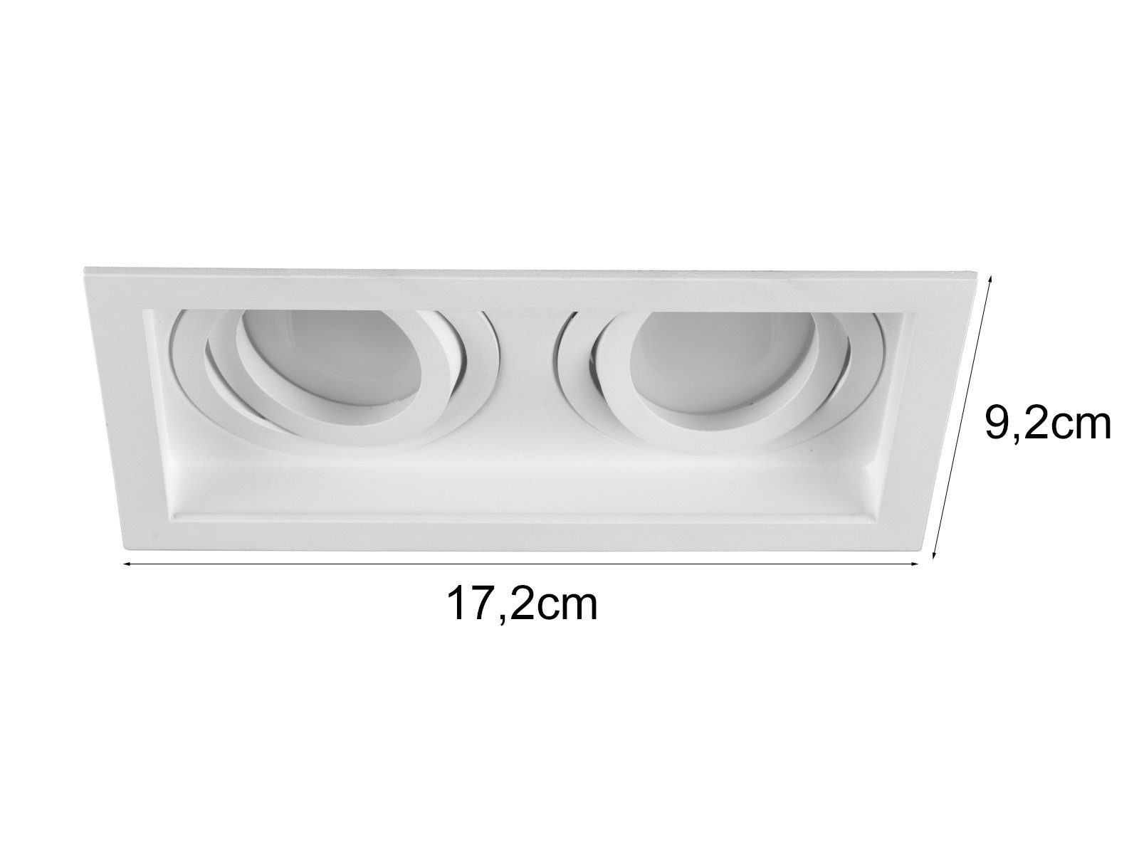 TRIO Leuchten LED Einbaustrahler, Dimmfunktion, LED wechselbar, Warmweiß, Deckenspot-s Einbau Bürobeleuchtung Deckeneinbauleuchte-n, Breite 17cm