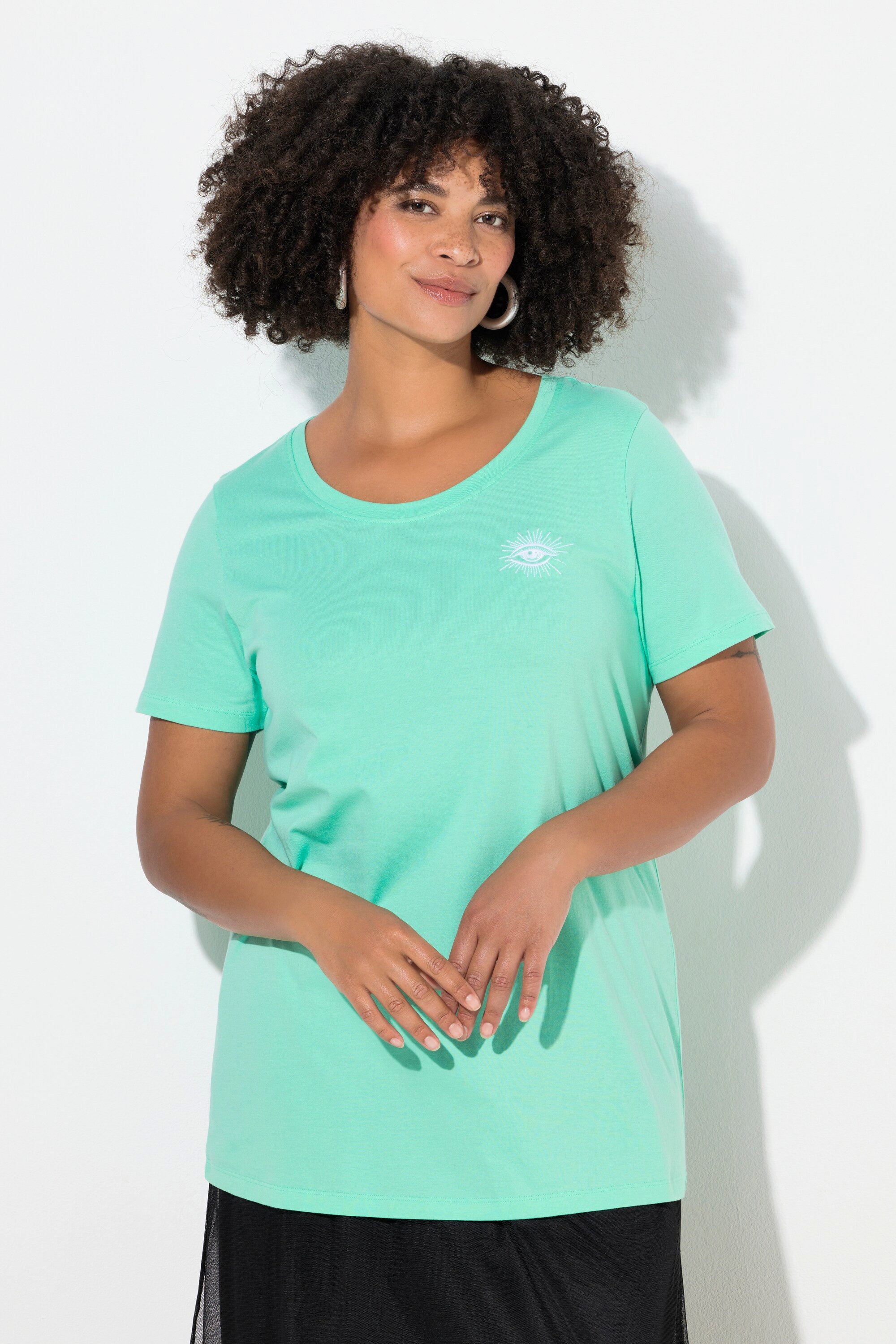 T-Shirt T-Shirt bequeme Passform Rücken-Schriftzug