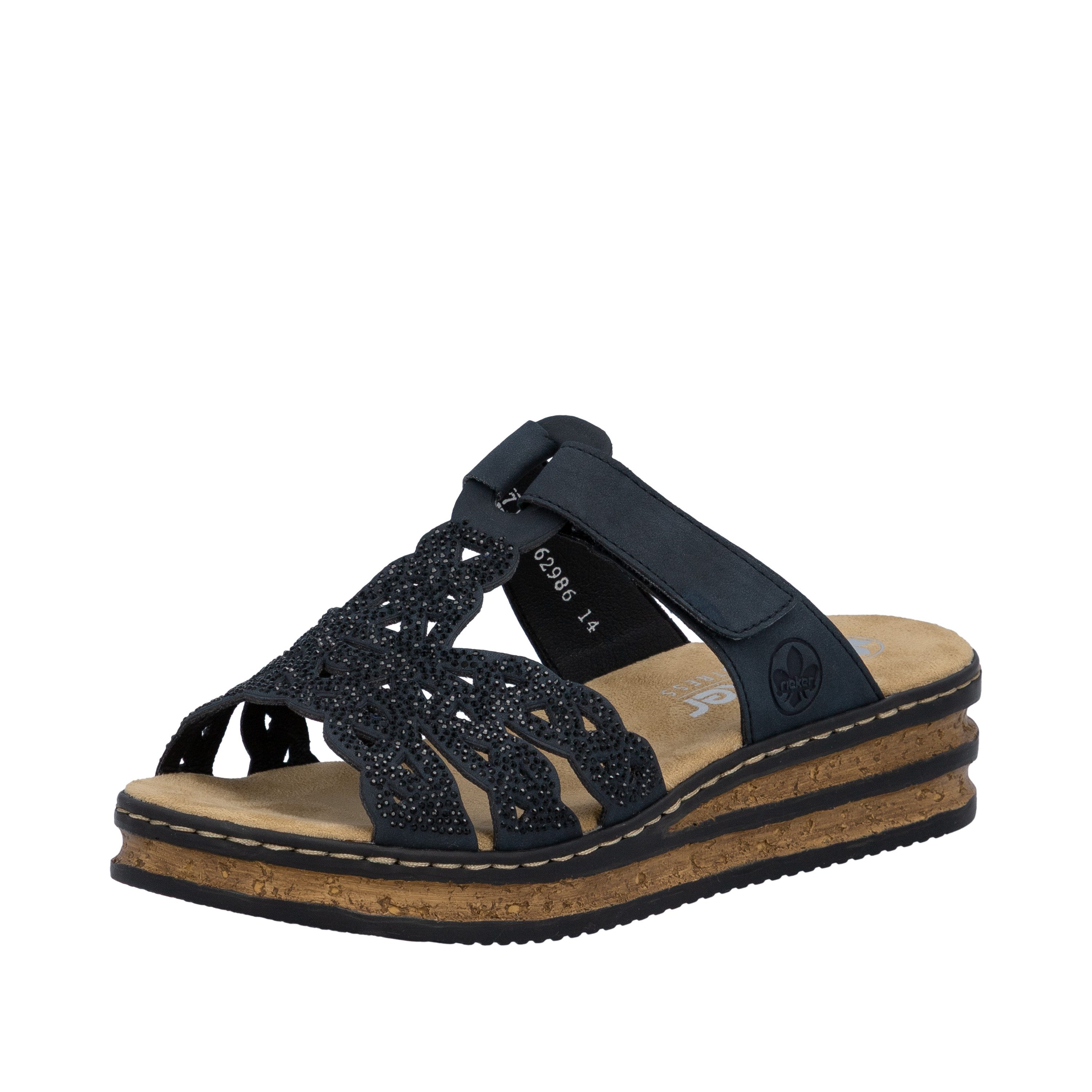 Rieker Pantolette Sommerschuh, Keilpantolette, mit Klettverschluss