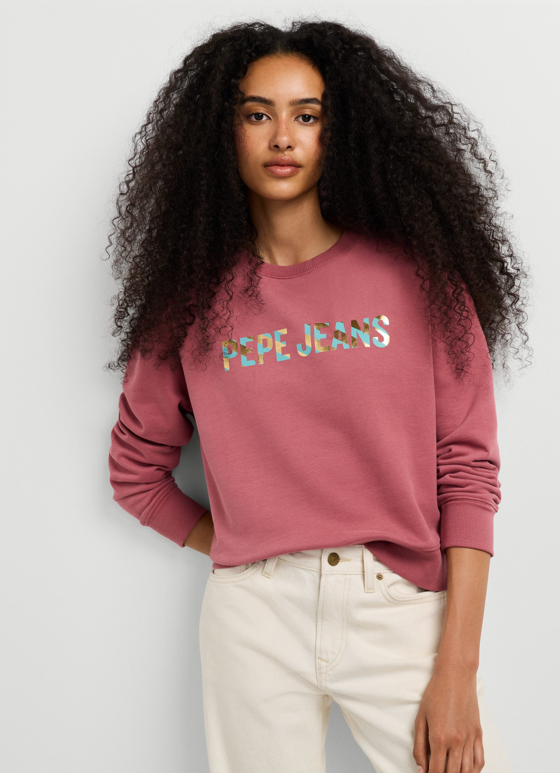 Pepe Jeans Sweatshirt CELESTE Baumwoll-Mix, Rundhalsform