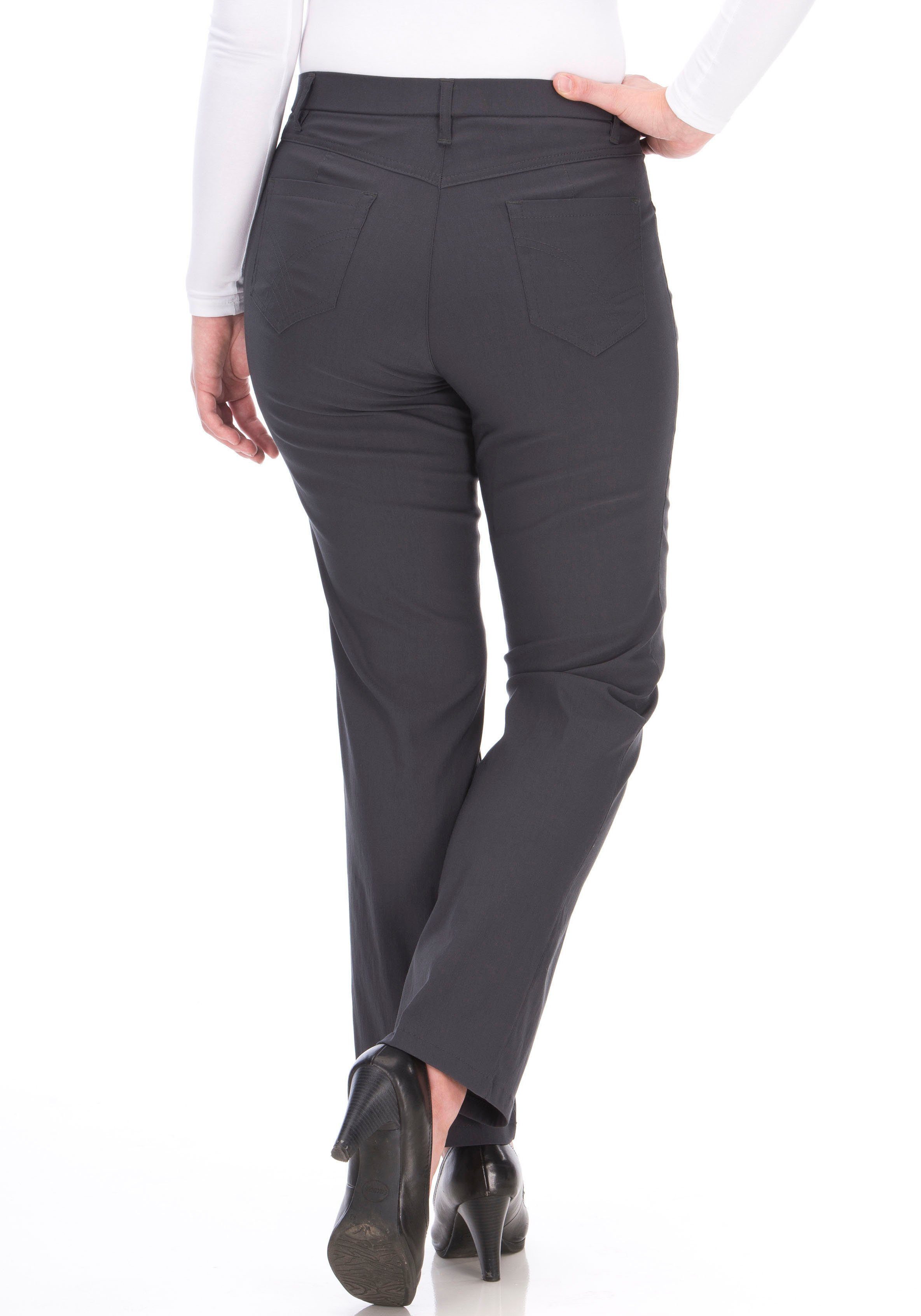 anthrazit in bequemer KjBRAND Form 5-Pocket-Hose Bengaline Betty