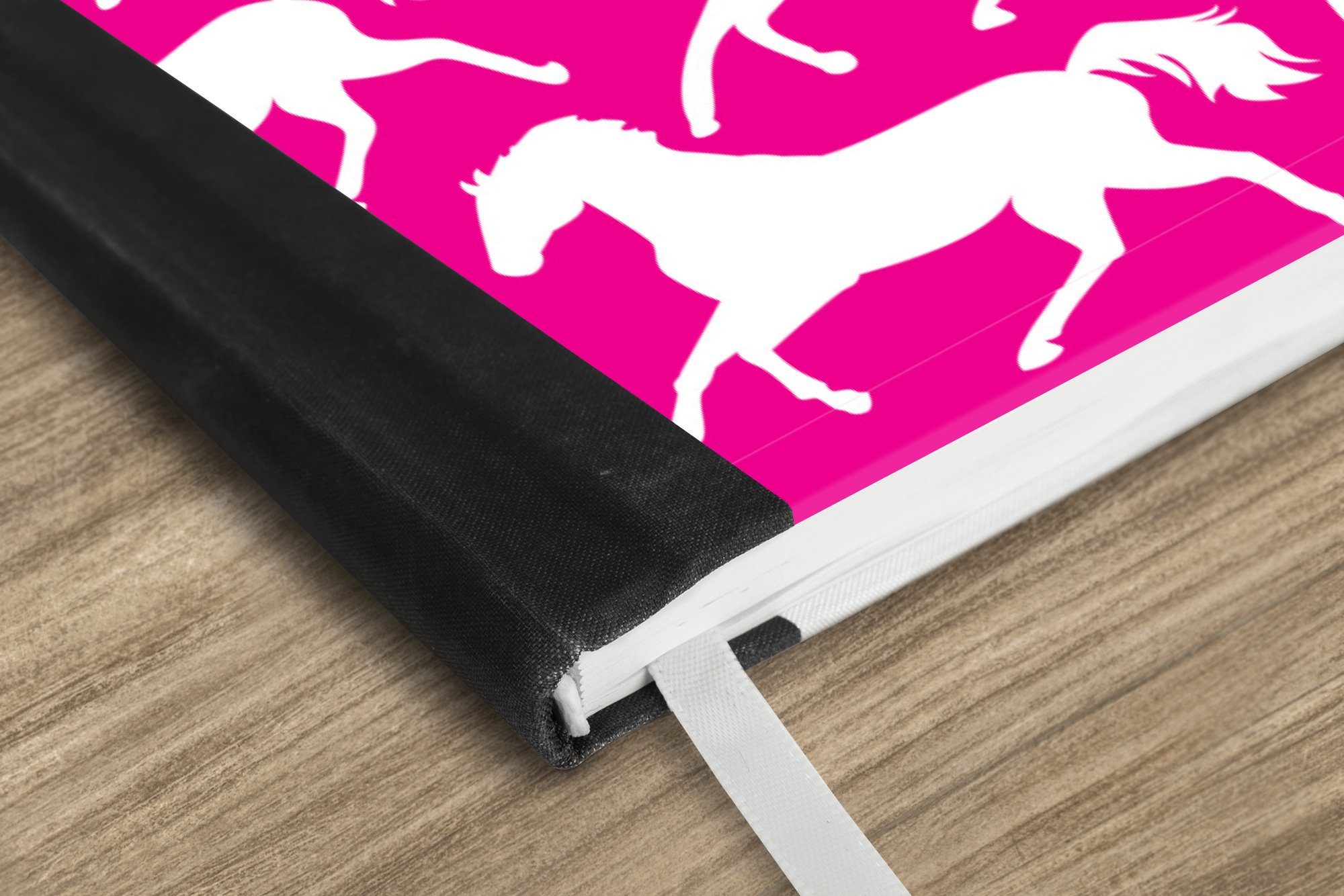 Thumbnail - MuchoWow Notizbuch Pferde - Rosa - Weiß - Mädchen - Kinder - Mädchen, Notebook, Notizblock a5, Tagebuch, Journal Liniert