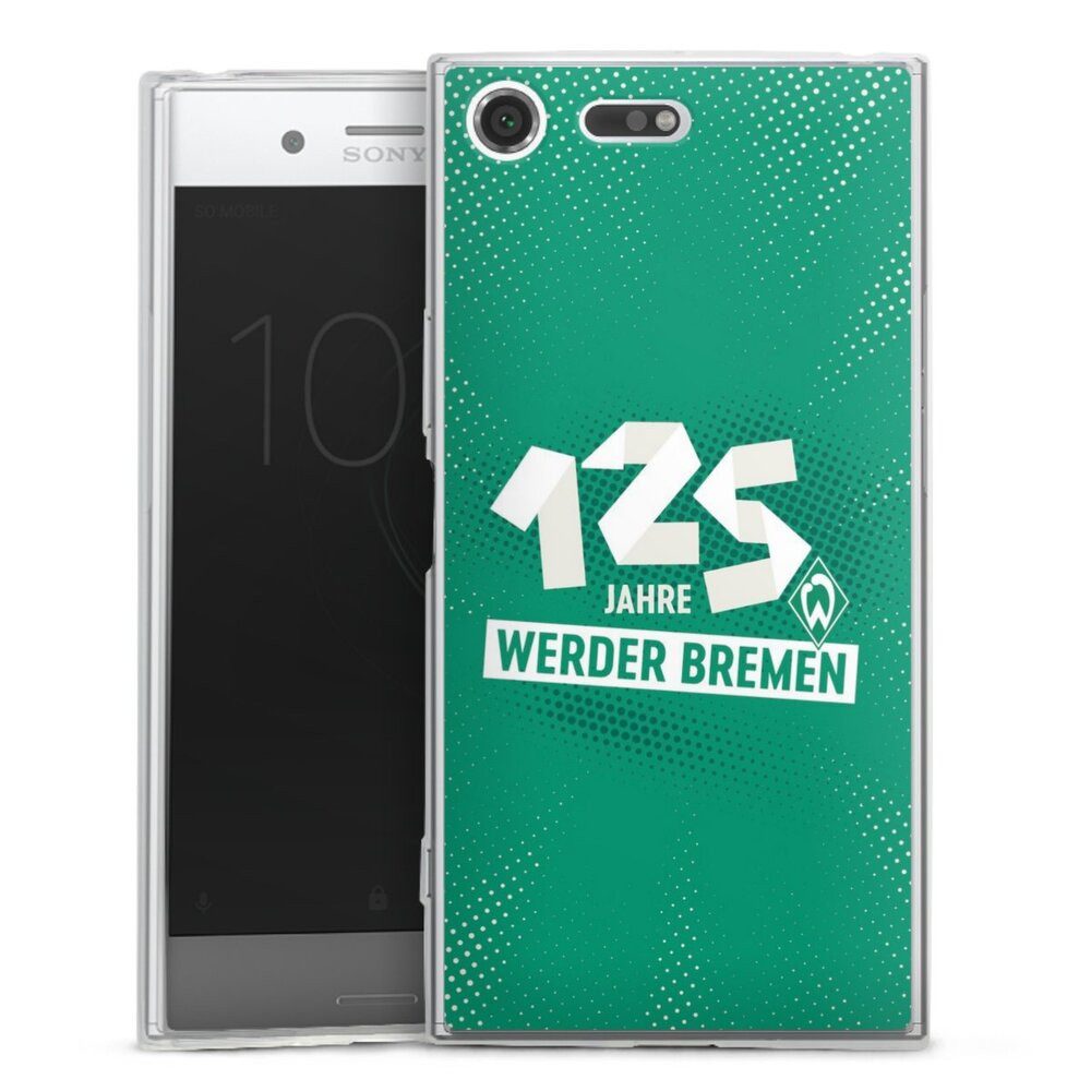 DeinDesign Handyhülle 125 Jahre Werder Bremen Offizielles Lizenzprodukt, Sony Xperia XZ Premium Slim Case Silikon Hülle Ultra Dünn Schutzhülle