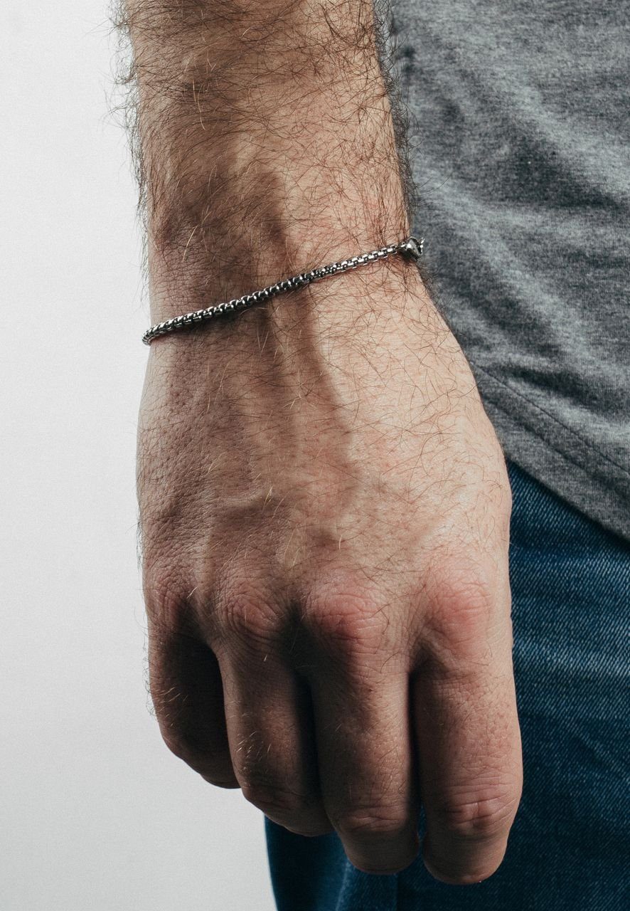 Akitsune Armband Bacas Kettenglieder Armband Silber 17cm