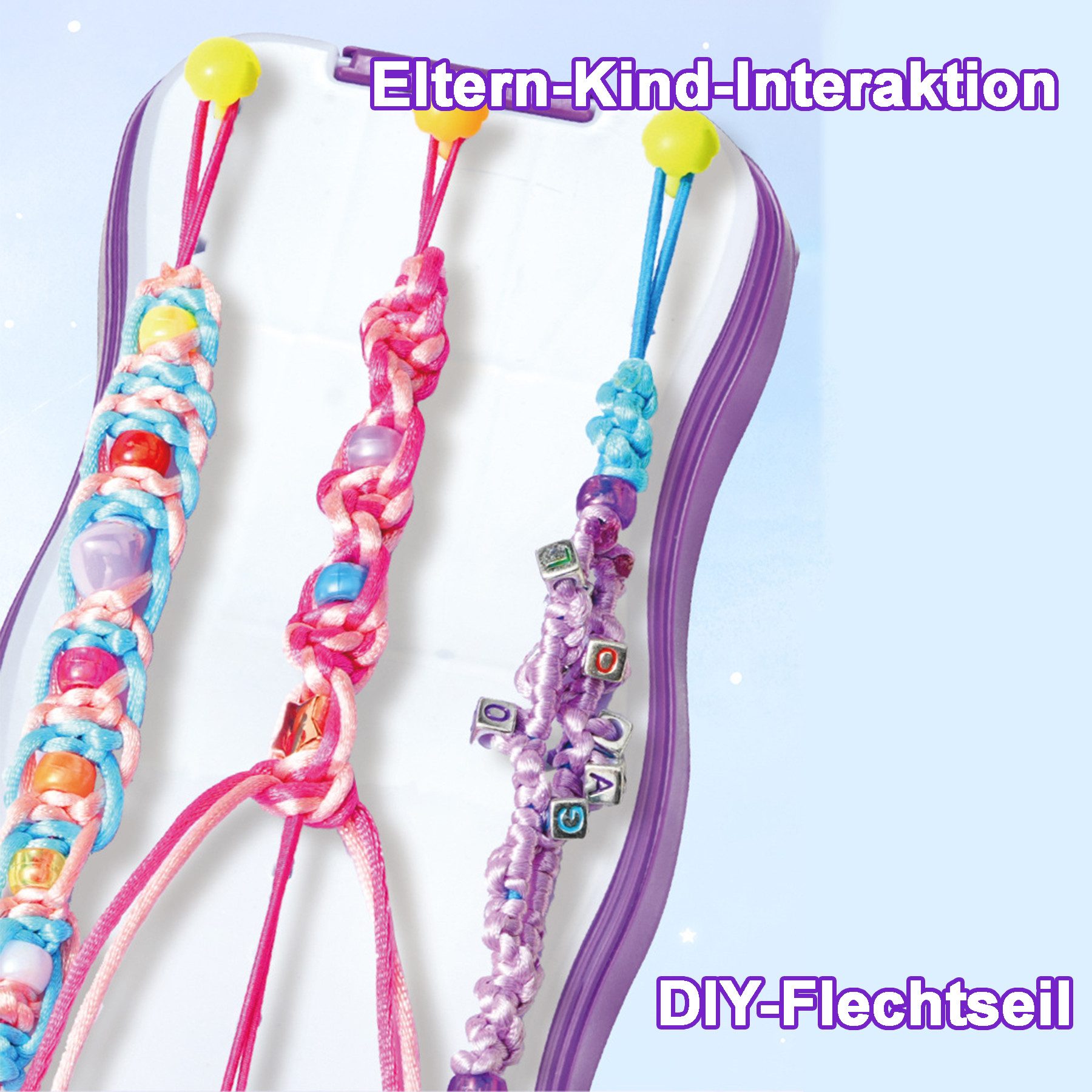 Mutig Bastel-Armband Loom Bänder Set für Kinder, DIY Gummibänder mit Perlen Haken Charms, Kunst und Handwerk für Mädchen im Alter von 6-12 Jahren, Geschenke