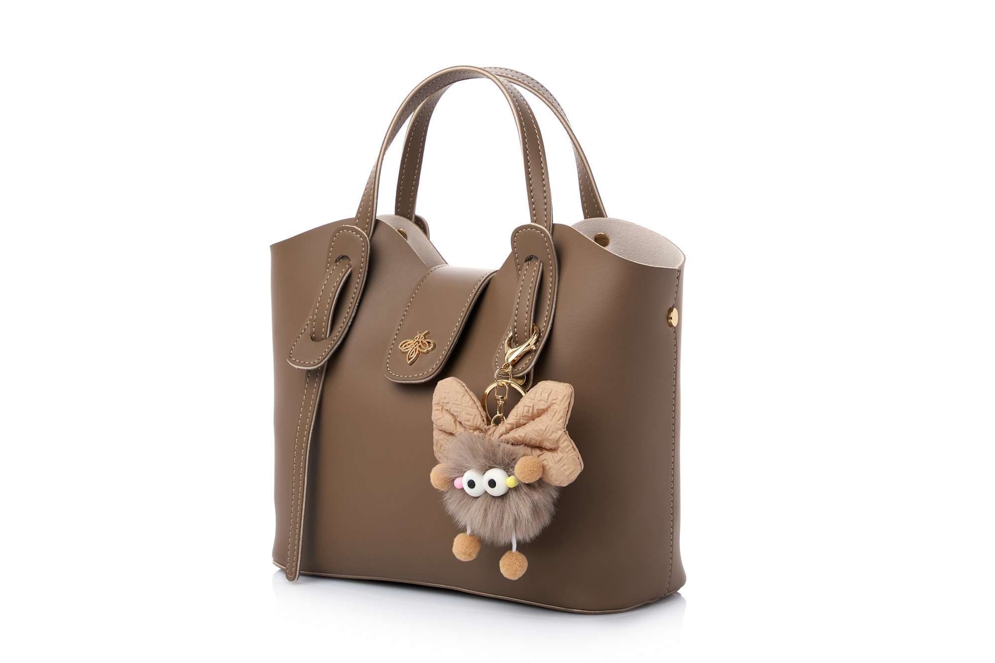 lucky bees Schultertasche 1274 - Tan 100% Polyvinyl-Leder (Packung, 1-tlg., günstig online kaufen