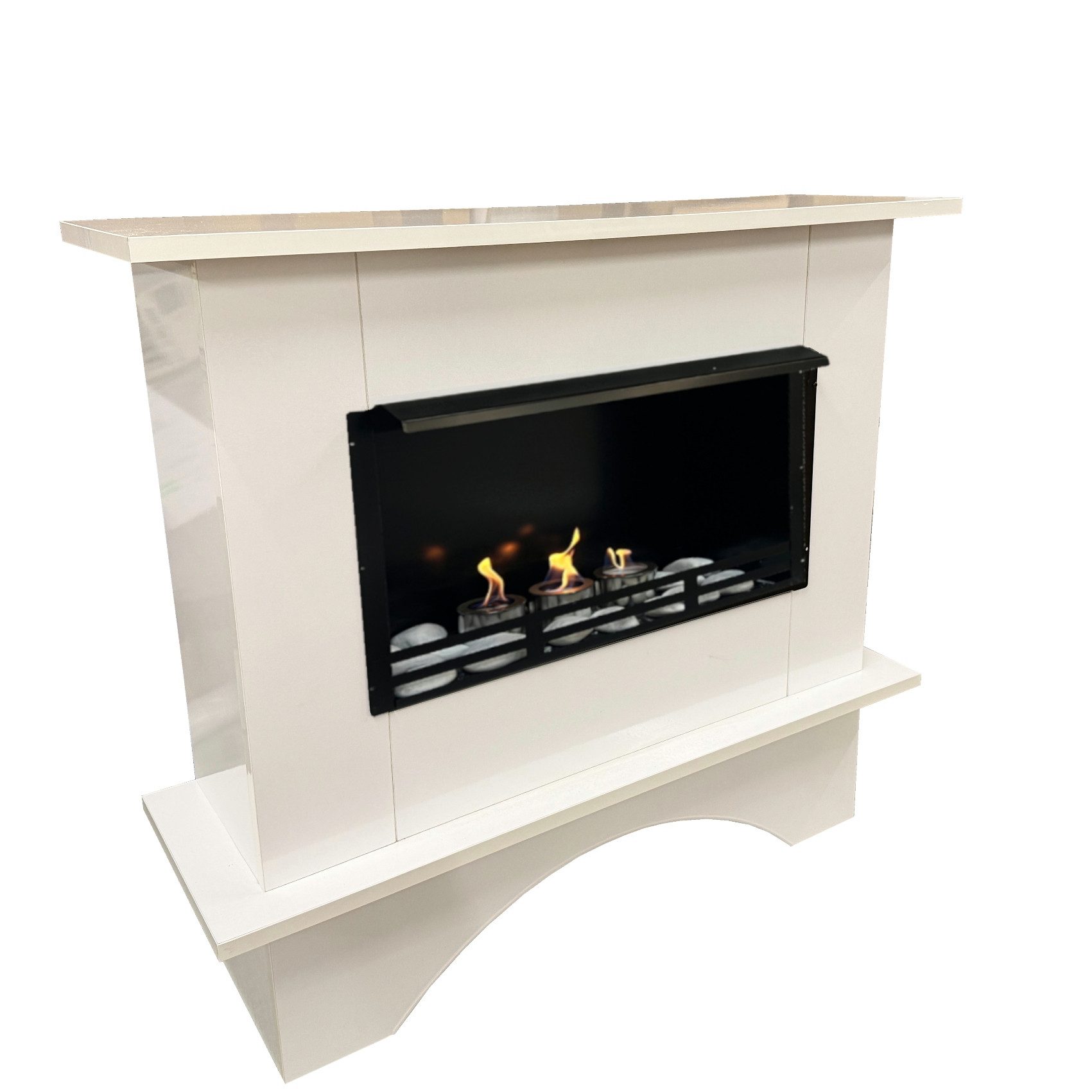 Kaminbau Mierzwa Echtfeuer-Dekokamin Nina (Inkl. 17 teiligem Set), Ethanolkamin, Gelkamin, Kaminofen