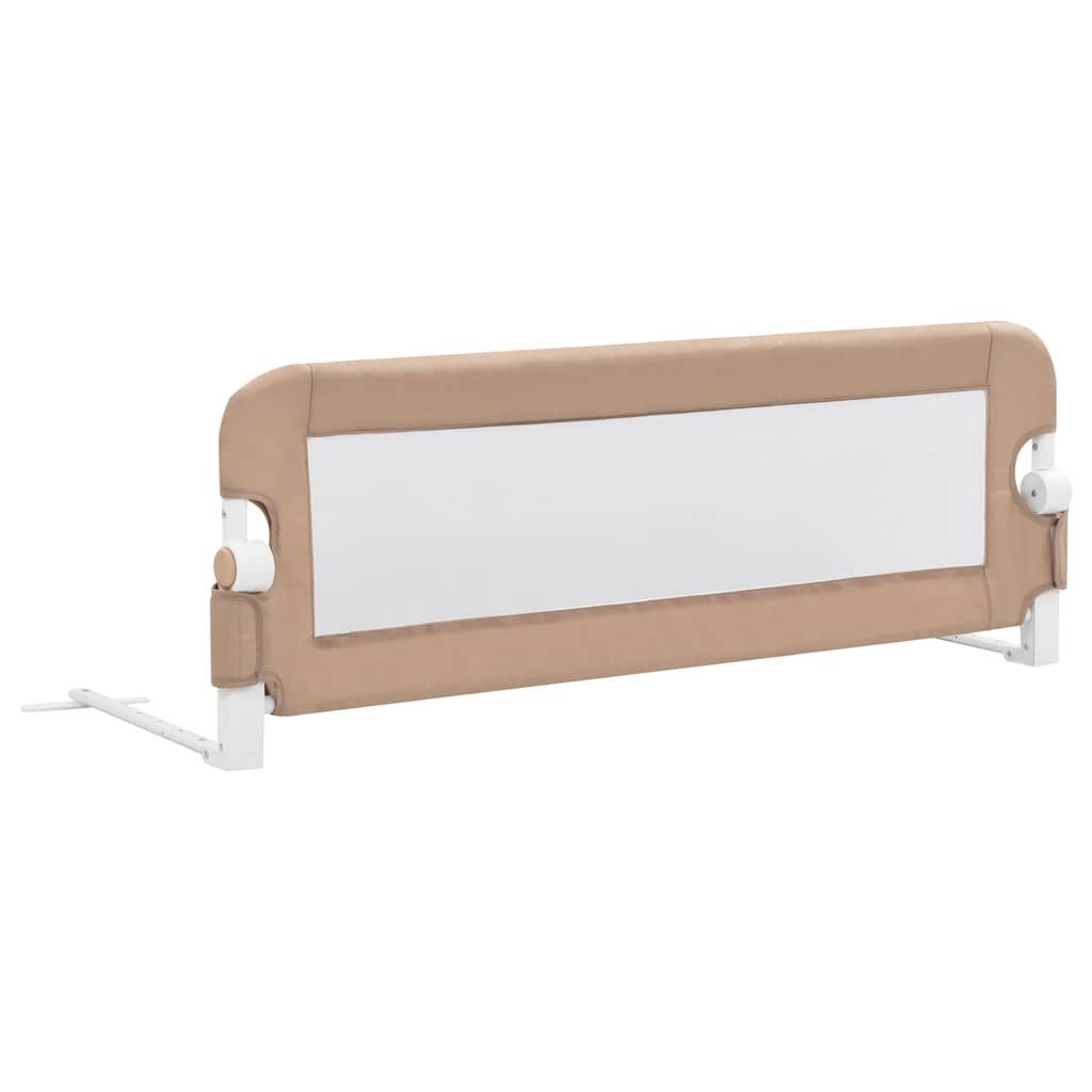 vidaXL Bett Kleinkind-Bettschutzgitter Taupe 120x42 cm Polyester (1-tlg)