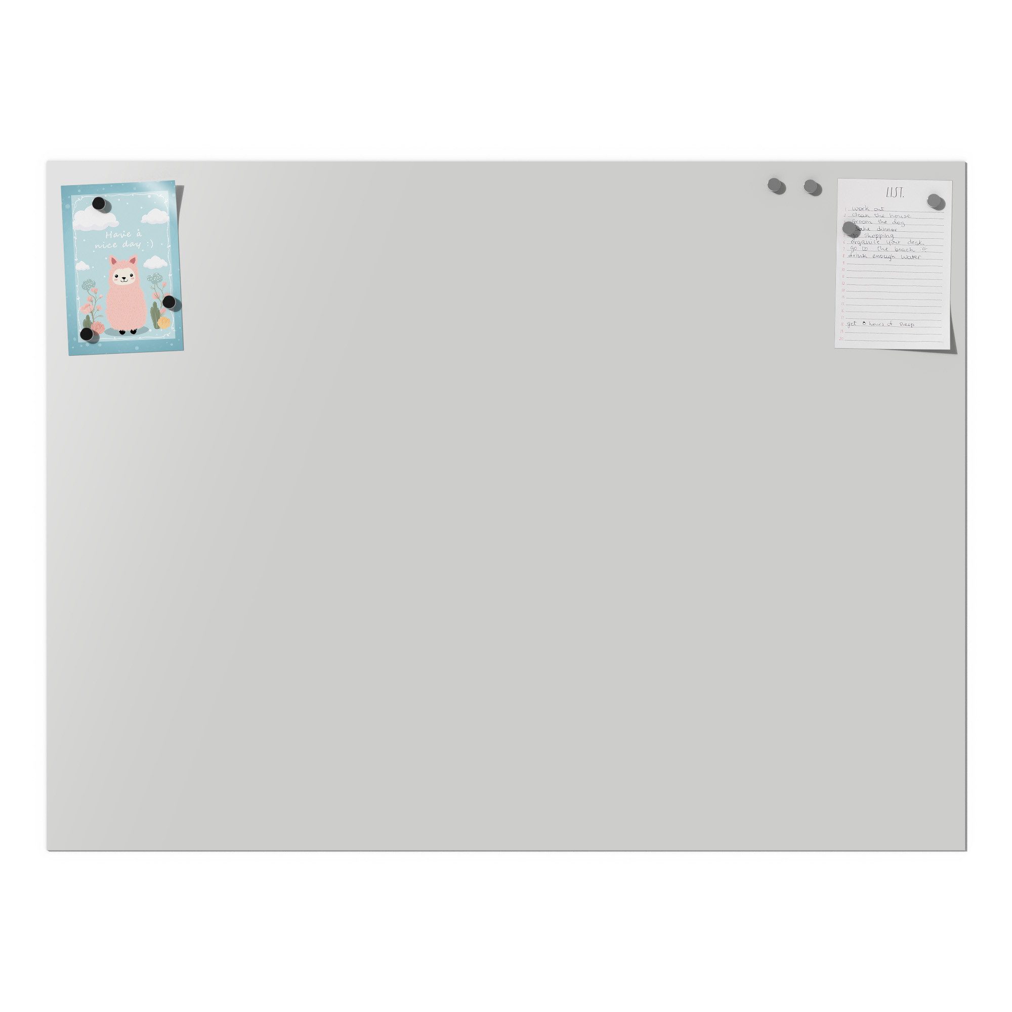 DEQORI Magnetfolie 'Unifarben - Hellgrau', beschreibbar Heizung Magnetmatte magnetisch Magnetfolie