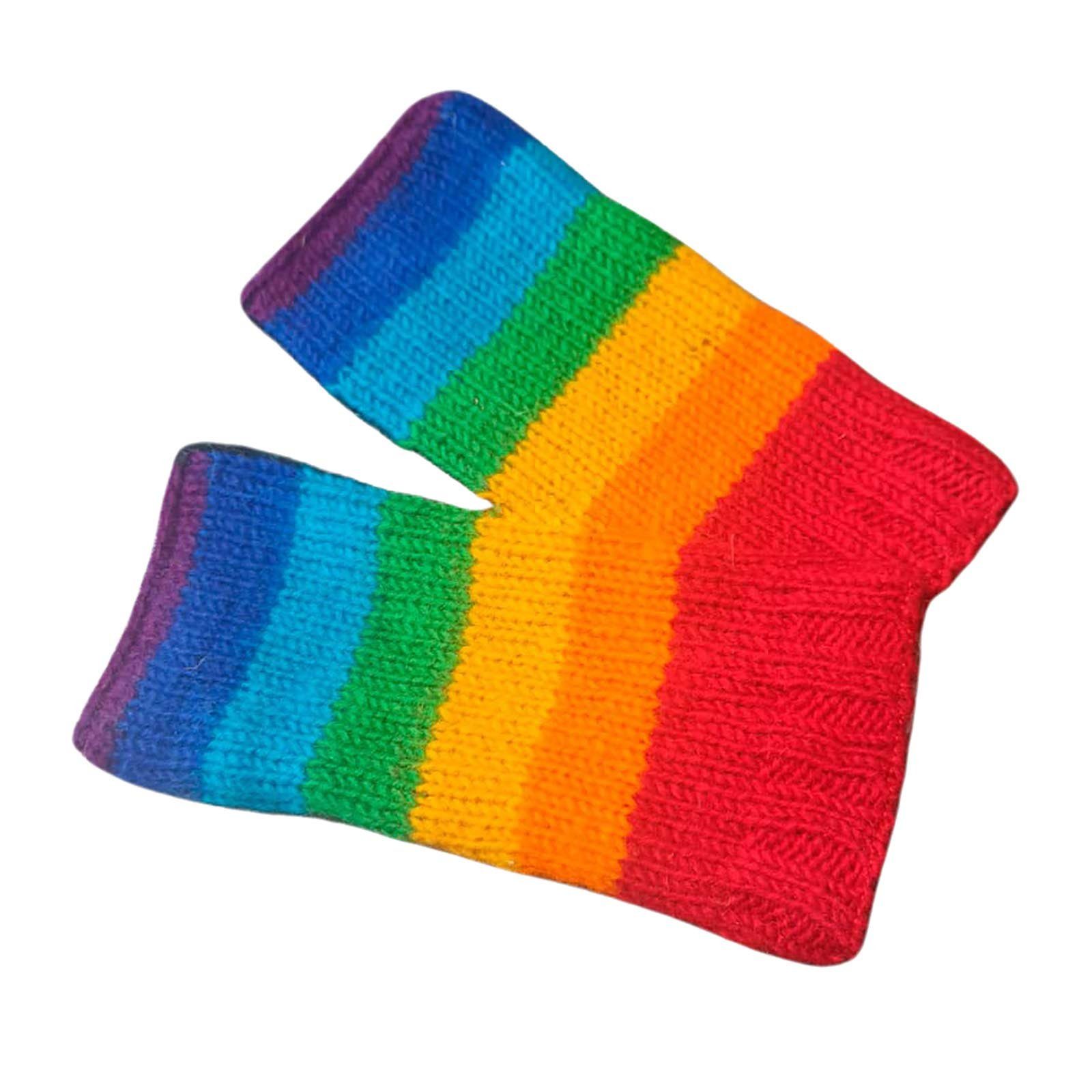 KUNST UND MAGIE Armstulpen Bunte Armstulpen Hand-/Pulswärmer Handschuhe Wol günstig online kaufen