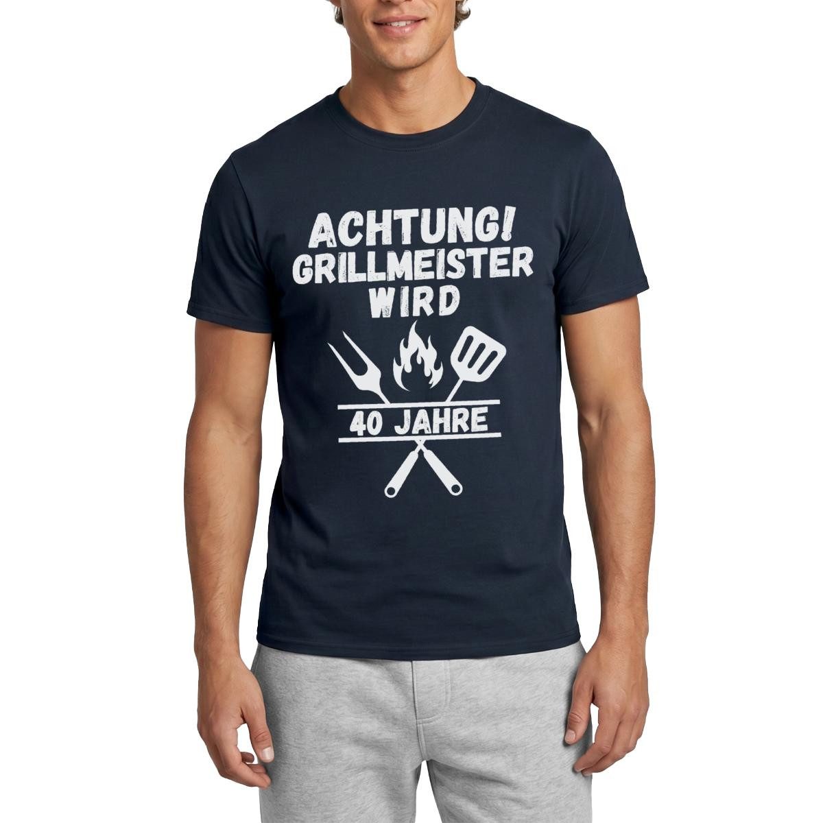 T-Shirt 40. Geburtstag, Grillmeister Männer T-Shirt