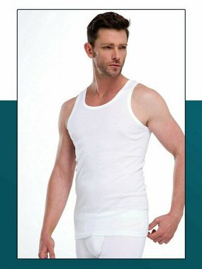 Toker Collection® Achselhemd Herren Unterhemd feinripp, 4er Pack (Packung, 4er Pack) reine Baumwolle Feinripp