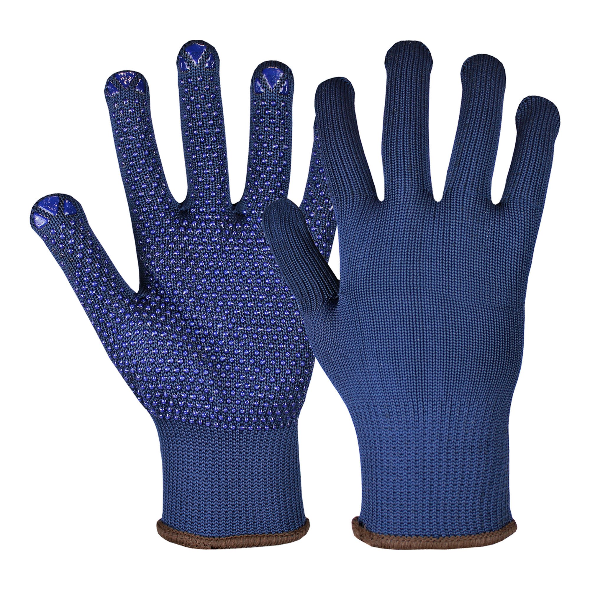 Hase Universal Hase Namur Blue Arbeitshandschuh aus Baumwoll-/Polyesterstrick Größe 7