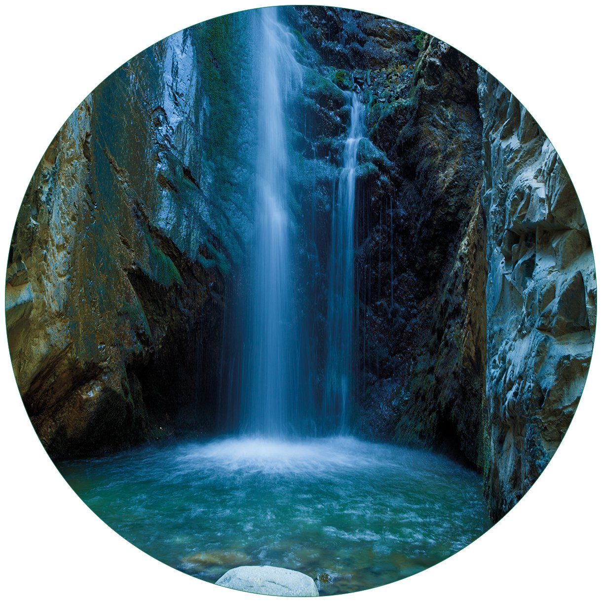 Wallario Glasbild, Wasserfall bei Sonneneinfall, in günstig online kaufen