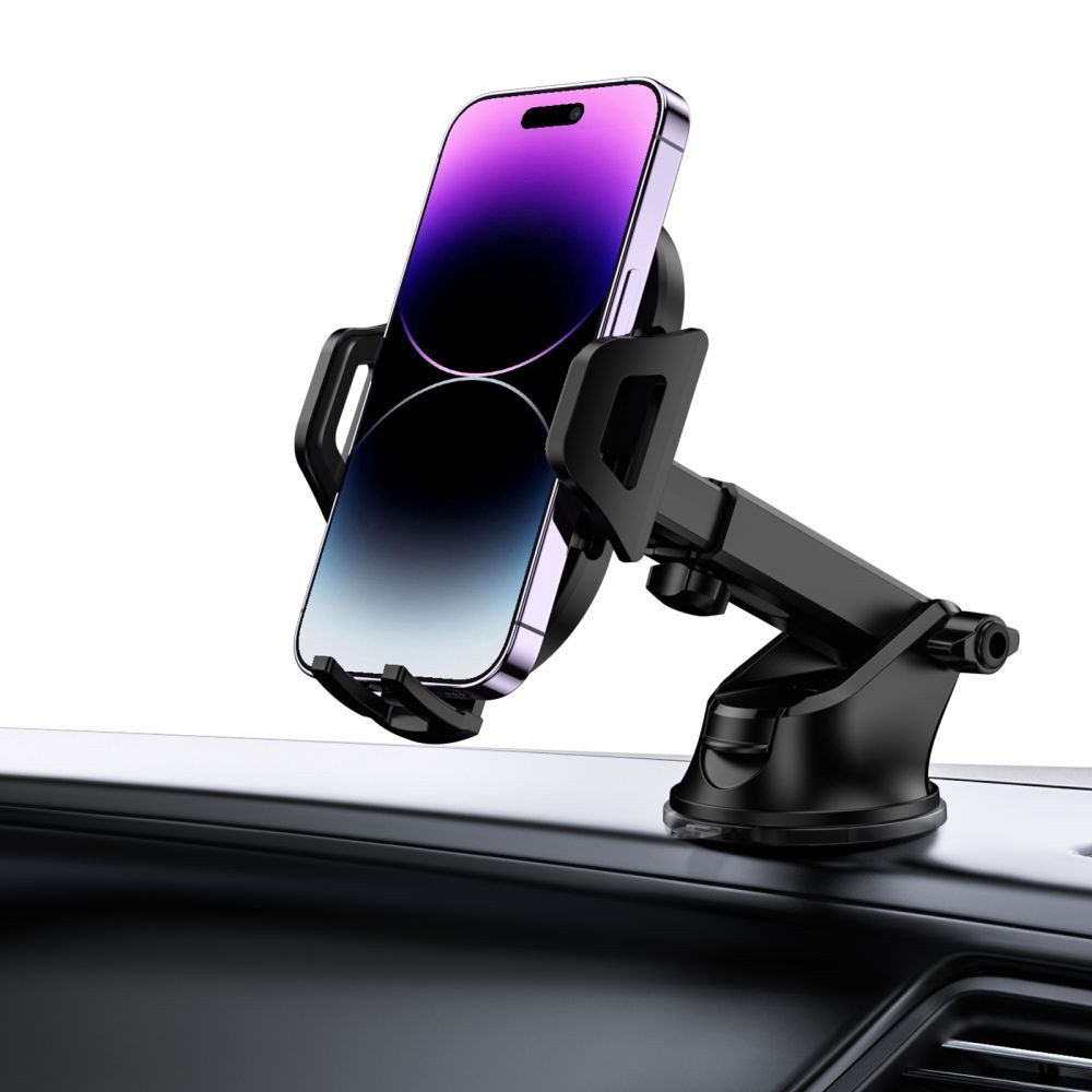 TECH PROTECT Handy-Halterung Autohalterung Smartphonehalter Saugnapfhalterung, (Spar-Set, 1-tlg., 53-95 mm Klemme drehbar, 360° drehbar, Teleskoparm, Saugnapf, universell)