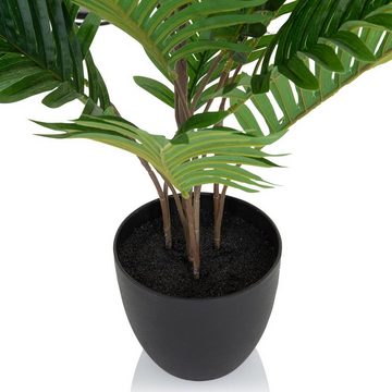 Künstliche Zimmerpflanze Deko Pflanzen, bümö, Höhe 70 cm, Kunstpflanze: Goldfruchtpalme / Areca für innen- und außen