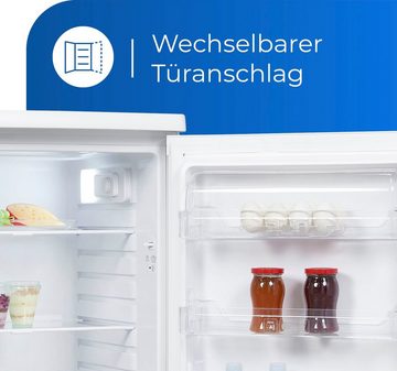 exquisit Kühlschrank KS16-V-040E weiss, 85 cm hoch, 55 cm breit, 127 L Volumen