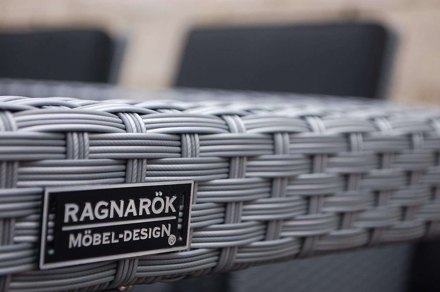 Ragnarök Möbel-Design Garten-Essgruppe Heimdall Esstisch Set 6+4, (Set, Polyrattan, Alu), klappbare Rückenlehne, Würfelsystem