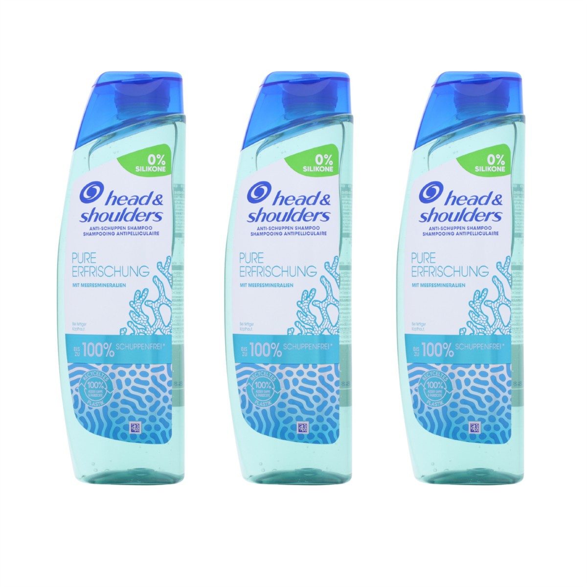 Head & Shoulders Haarshampoo 3x Head & Shoulders Anti Schuppen Shampoo Pure Erfrischung je 250ml