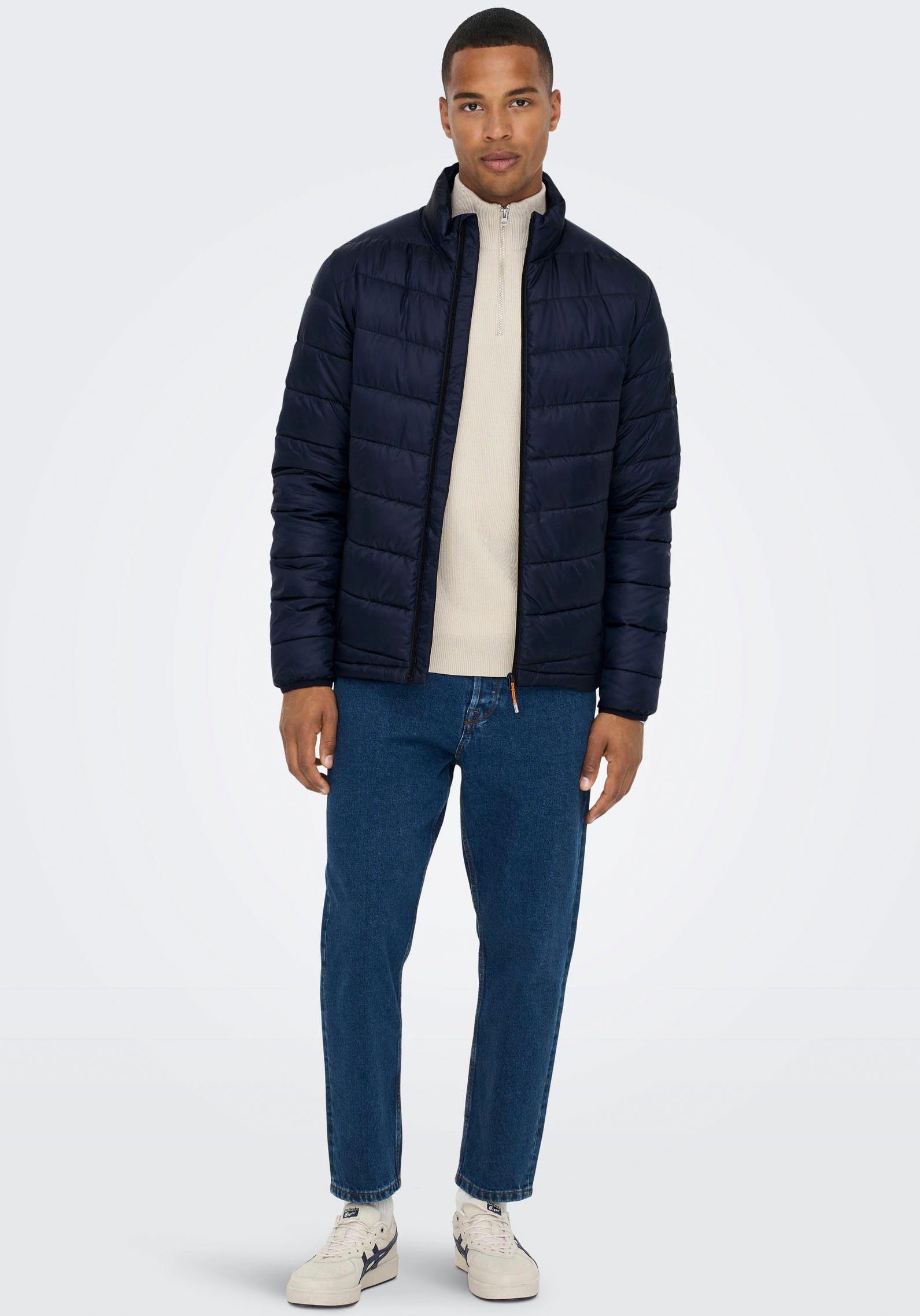 ONLY & SONS dark navy QUILTED Steppjacke PUFFER OTW NOOS ONSCARVEN