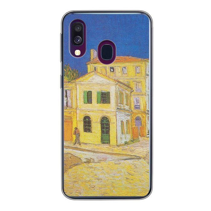 MuchoWow Handyhülle Das gelbe Haus - Vincent van Gogh Handyhülle Samsung Galaxy A40 Smartphone-Bumper Print Handy