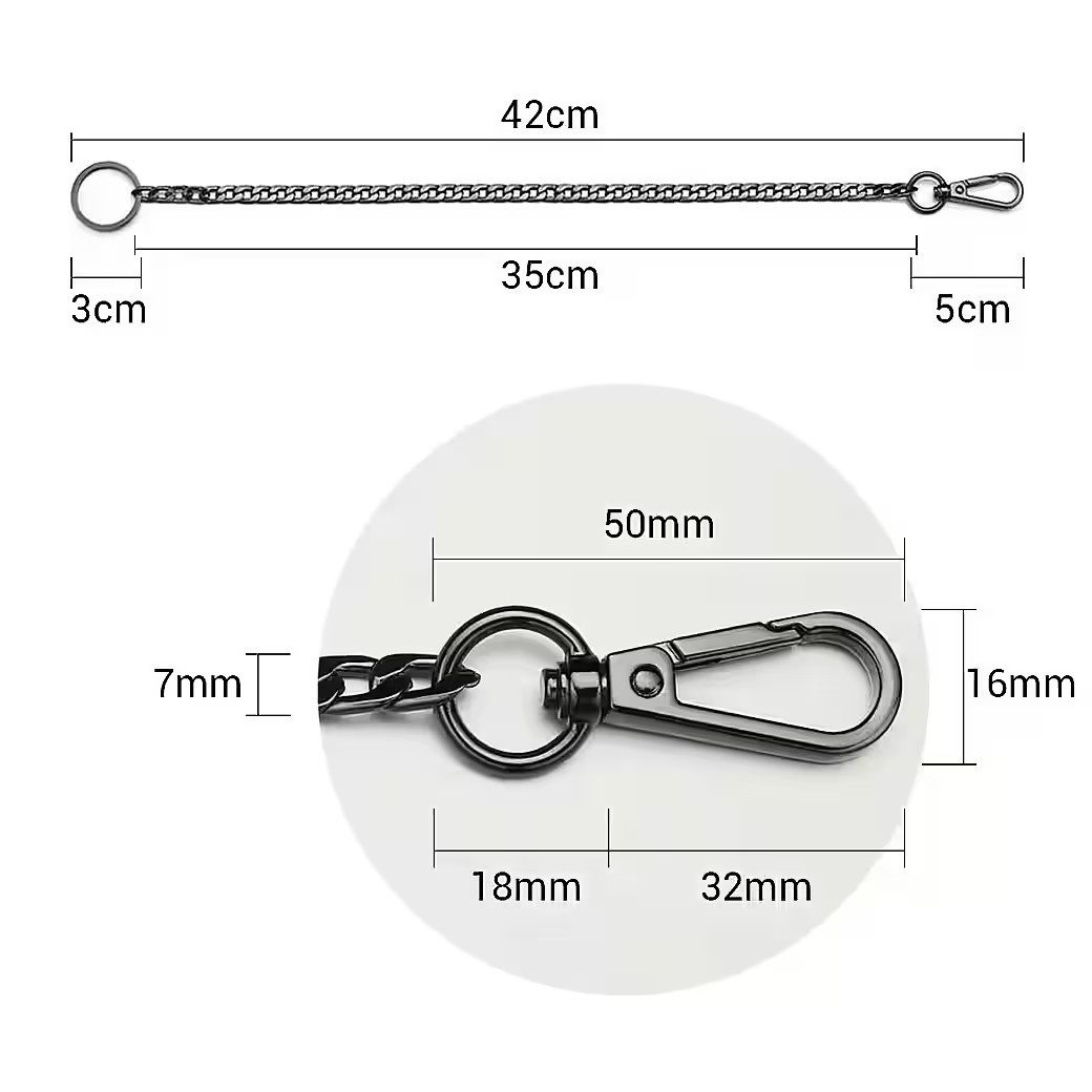 Ware aus aller Welt Hosenkette Schlüsselkette Brieftasche Kette für Biker Trucker Punk Kette 42cm
