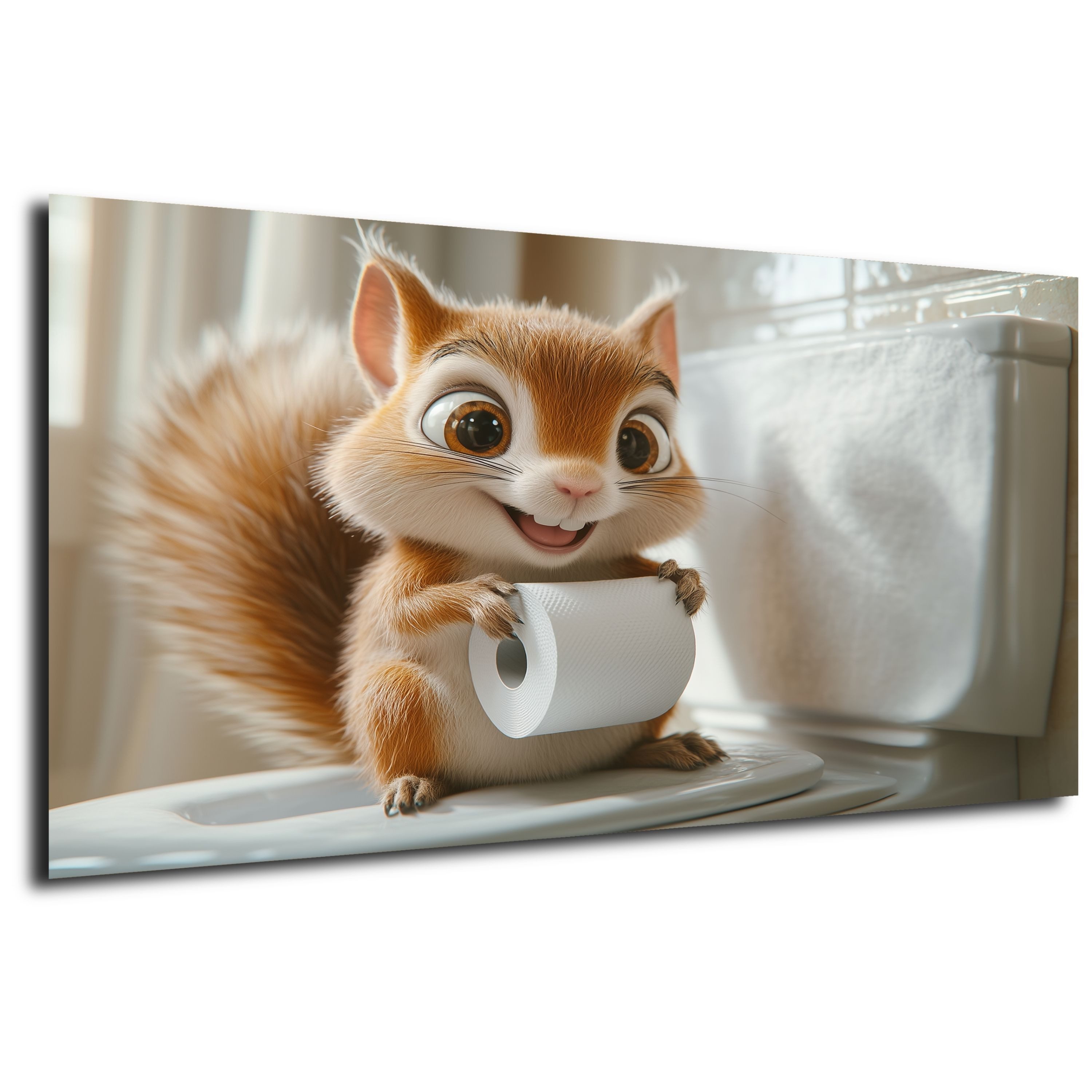 DARO Design Leinwandbild Modern Abstrakt Wandbilder XXL Wandbild Wand Deko Leinwand Bilder, (Eichhörnchen - Bild Groß Wohnzimmer Schlafzimmer Küche Esszimmer Einteilig Querformat Fotodruck Leinwände Wanddeko Abstrakte Kunst Boho), 30x20cm