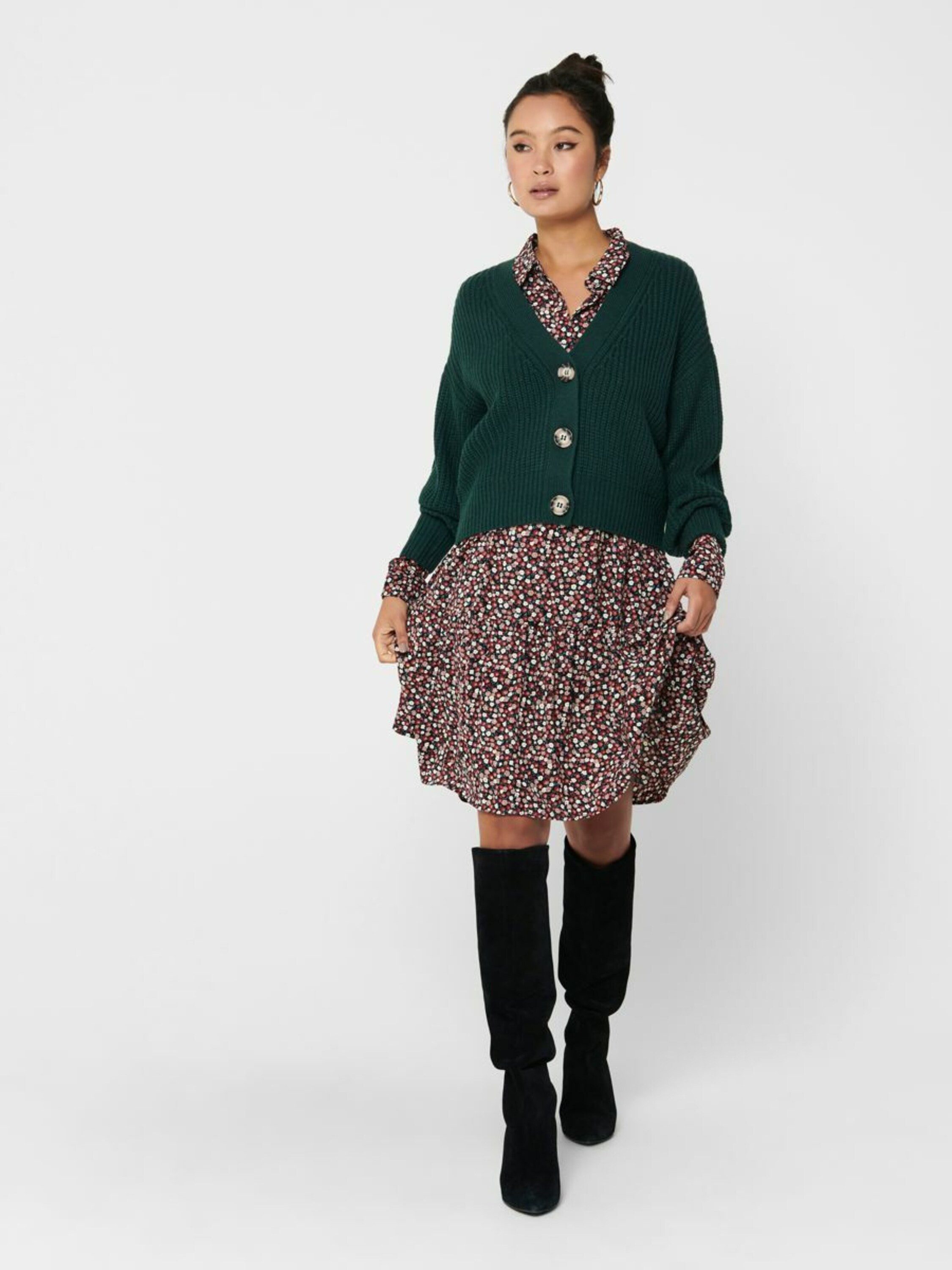 JDY Strickjacke JDYJUSTY (1-tlg) Plain/ohne Details – Bild 5 von 5