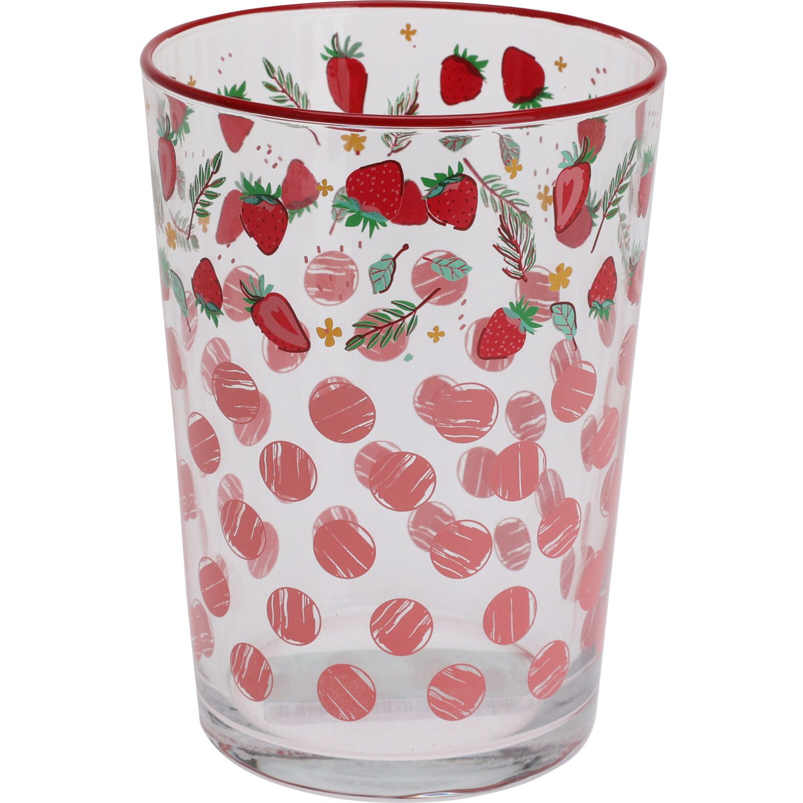 Excellent Houseware Glas Großes Glas mit Obstmuster, 510 ml, Glas