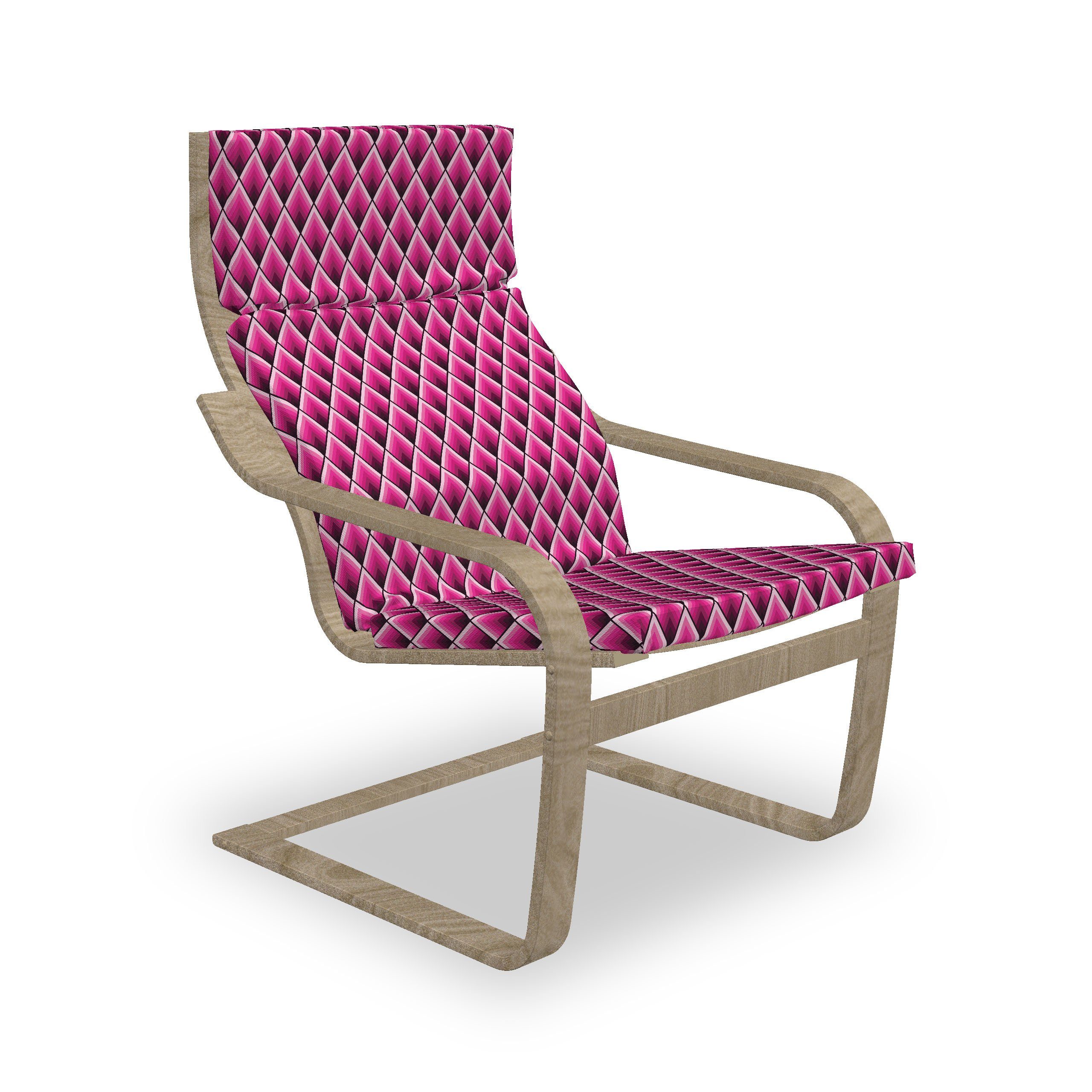 Abakuhaus Stuhlkissen Sitzkissen mit Stuhlkissen mit Hakenschlaufe und Reißverschluss, Geometrisch Sharp Rhombus Muster