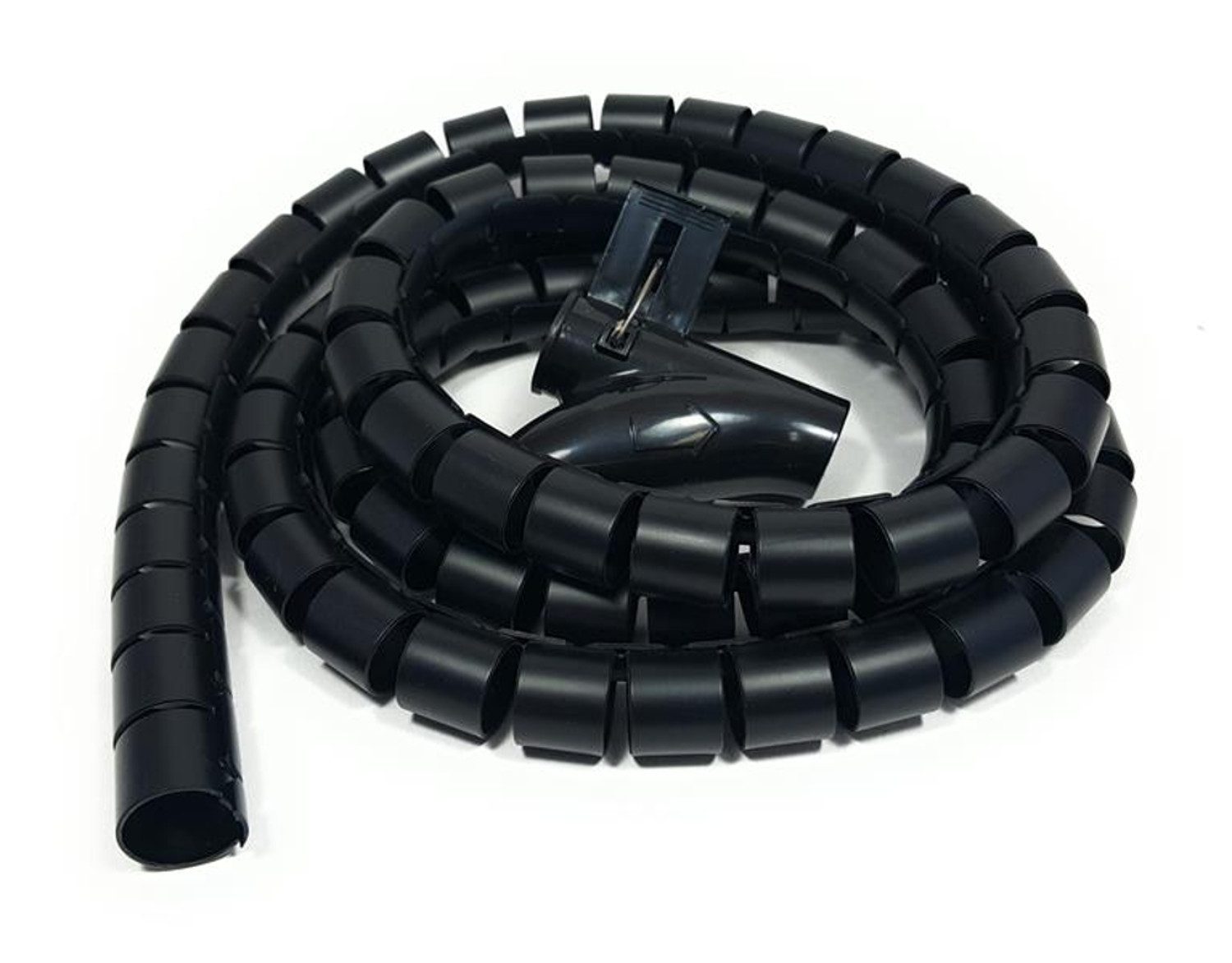 Bambelaa! Kabelkanal Kabelschlauch Kabelkanal Kürzbar Kabelorgansiation 30mm x 1,5m Schwarz