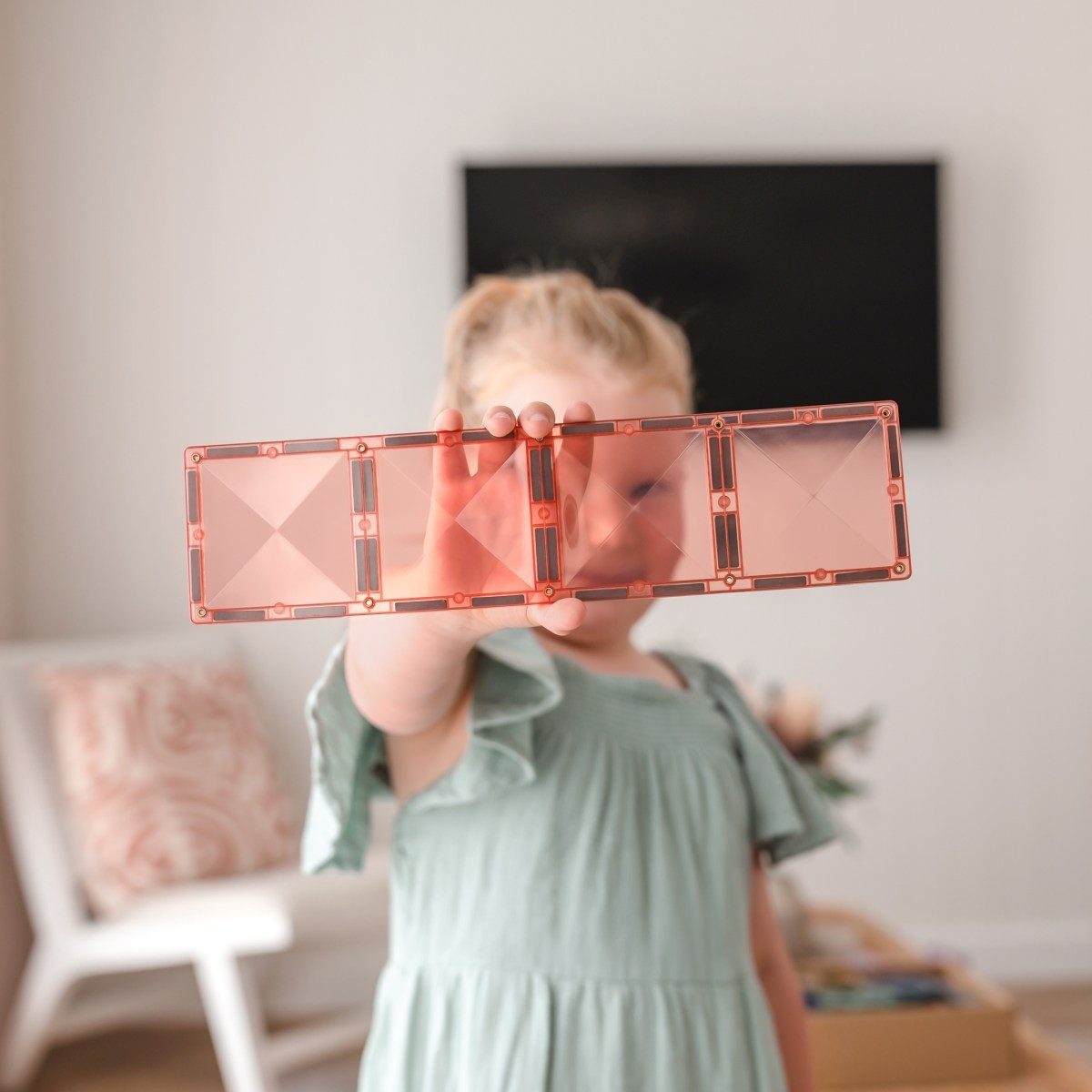 Connetix Pastel Rectangle Pack verstärkte Magnete pädagogisches Lernspiel Magnetspielbausteine, (Open Play, 24 Teile), ab 3 Jahren