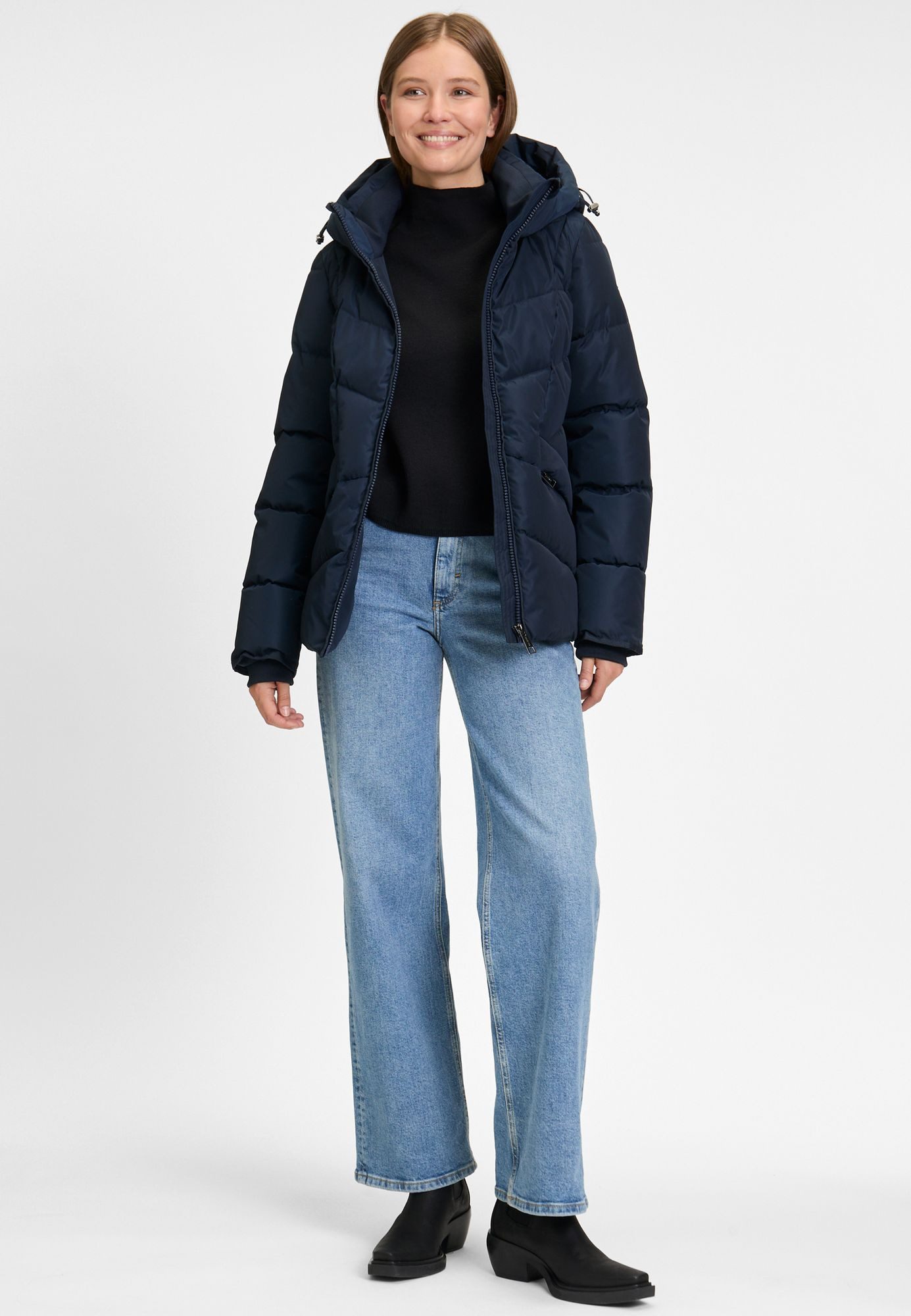 COVERED Steppjacke Anna2 L60391CO Kapuze, Fleece-RV-Taschen, Unifi REPREVE® Watte, BIONIC-FINISH® ECO