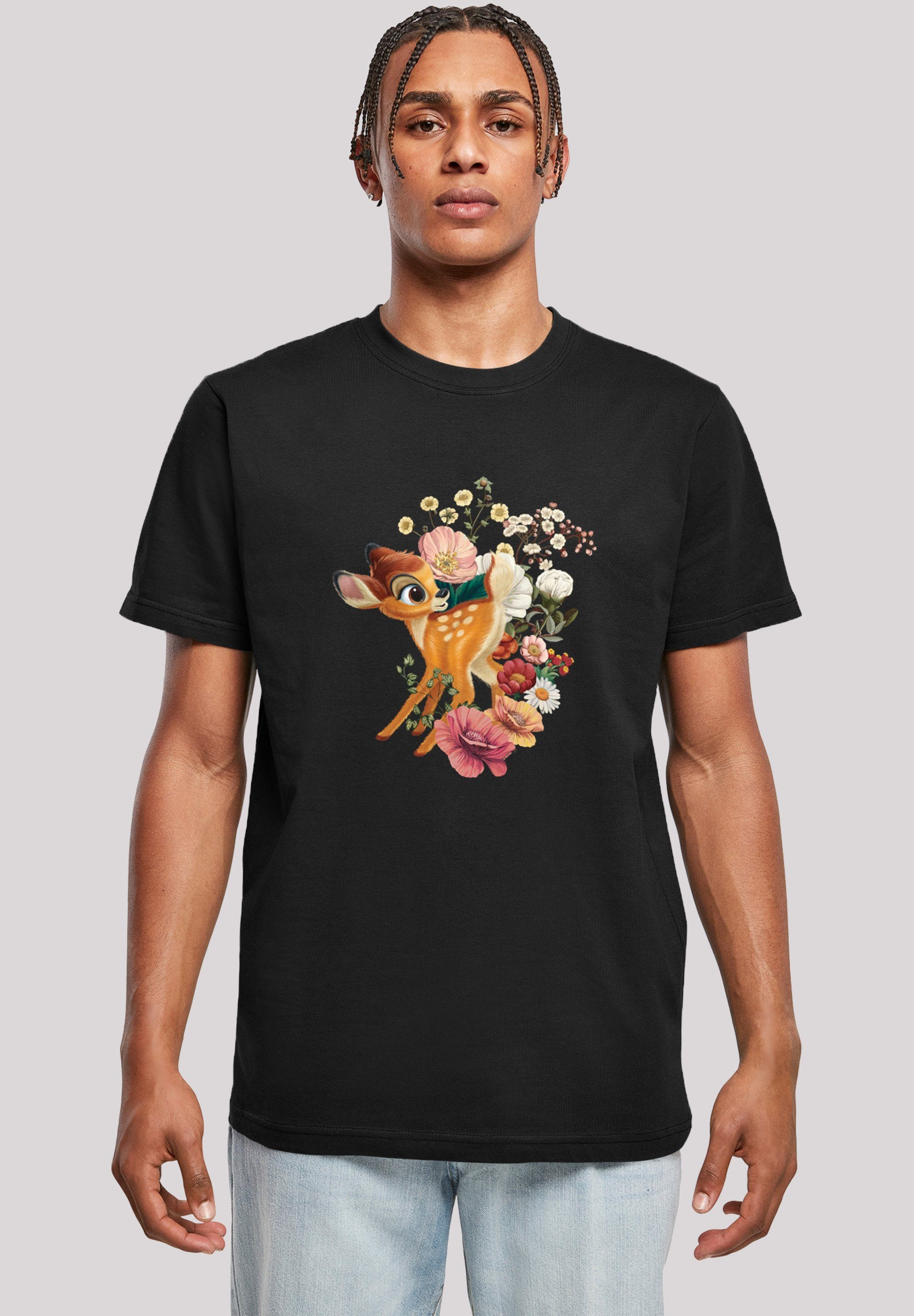 Merch,Regular-Fit Meadow Disney T-Shirt Herren,Premium ,Basic,Bedruckt F4NT4STIC Bambi