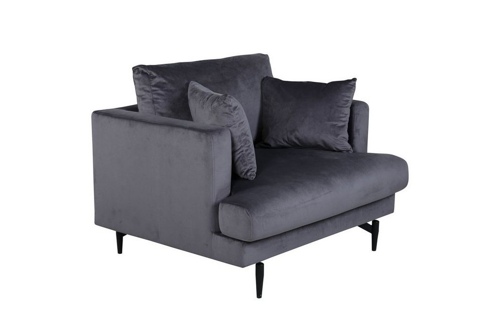 ebuy24 Relaxsessel Sofia Sessel Velour dunkelgrau. (1-St)