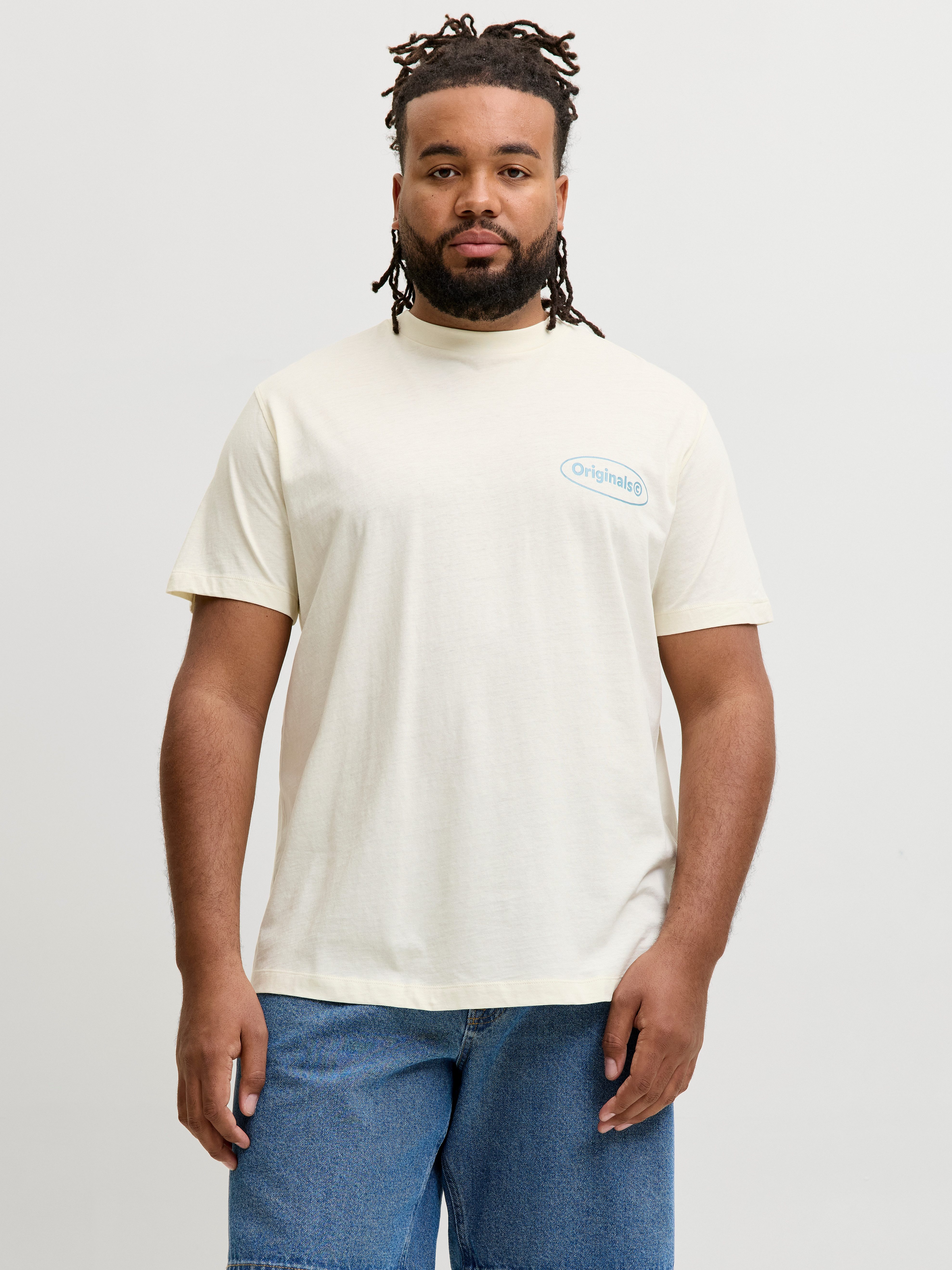 Jack & Jones PlusSize T-Shirt JORRIVIERA VINTAGE POSTER BACK TEE PLS mit Print