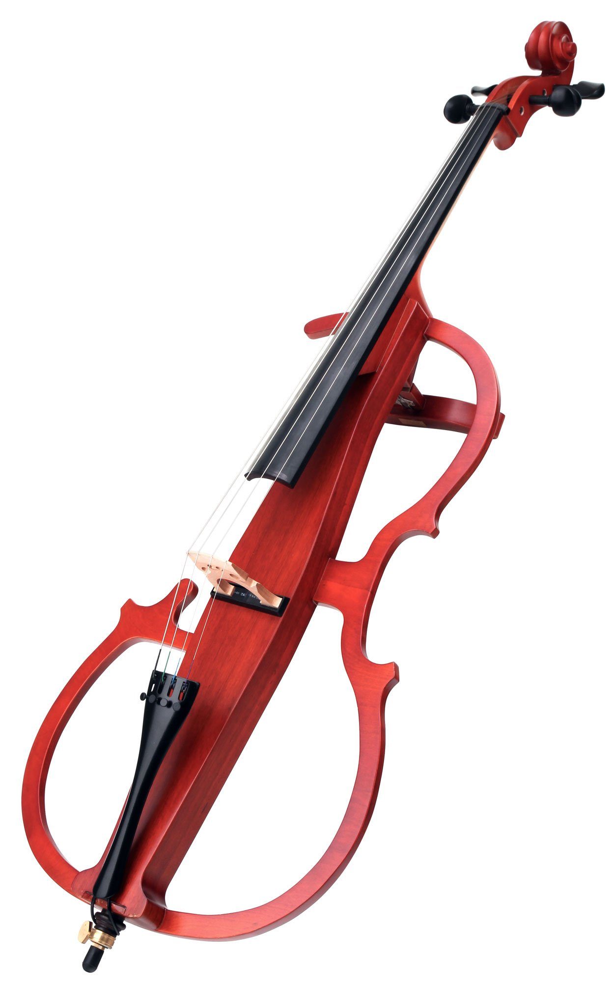 Classic Cantabile Cello CE-200 E-Cello (elektrisches Cello/Violoncello, Größe 4/4), Tonabnehmersystem mit 9V-Blockbatterie