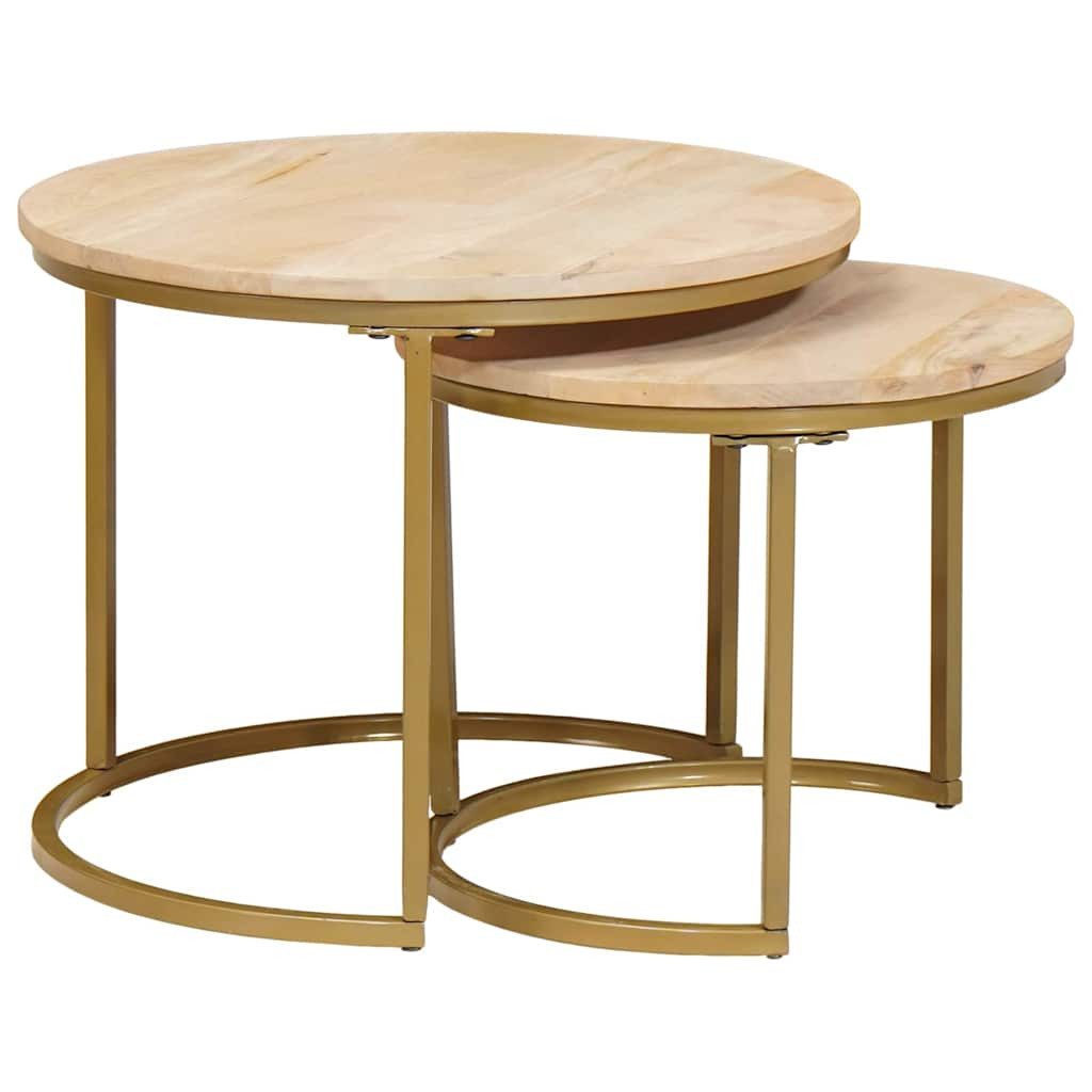 vidaXL Couchtisch Nesting-Couchtische 2 Stk. Braun 50 x 50 x 40 cm (2-St)