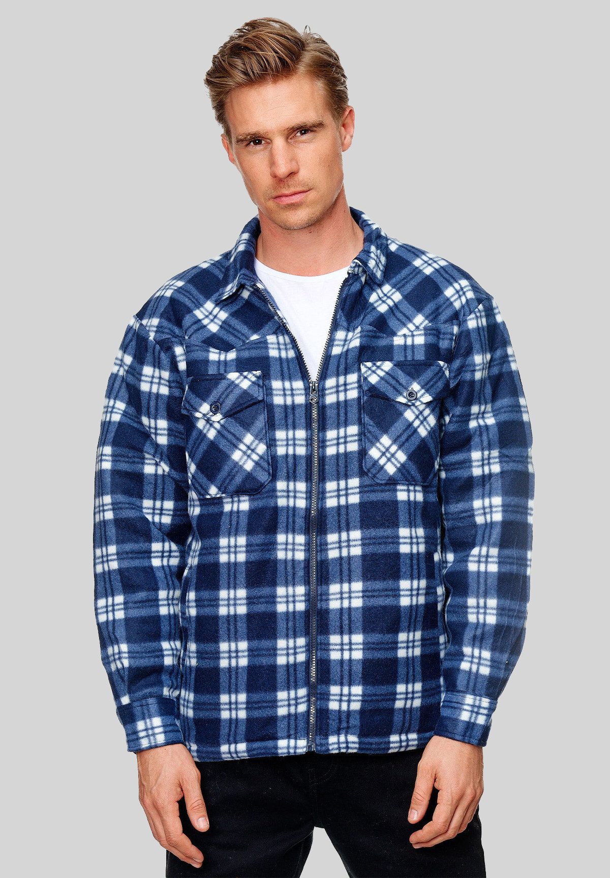 Egomaxx Blouson Fleece Holzfäller Kariert Gefüttert günstig online kaufen