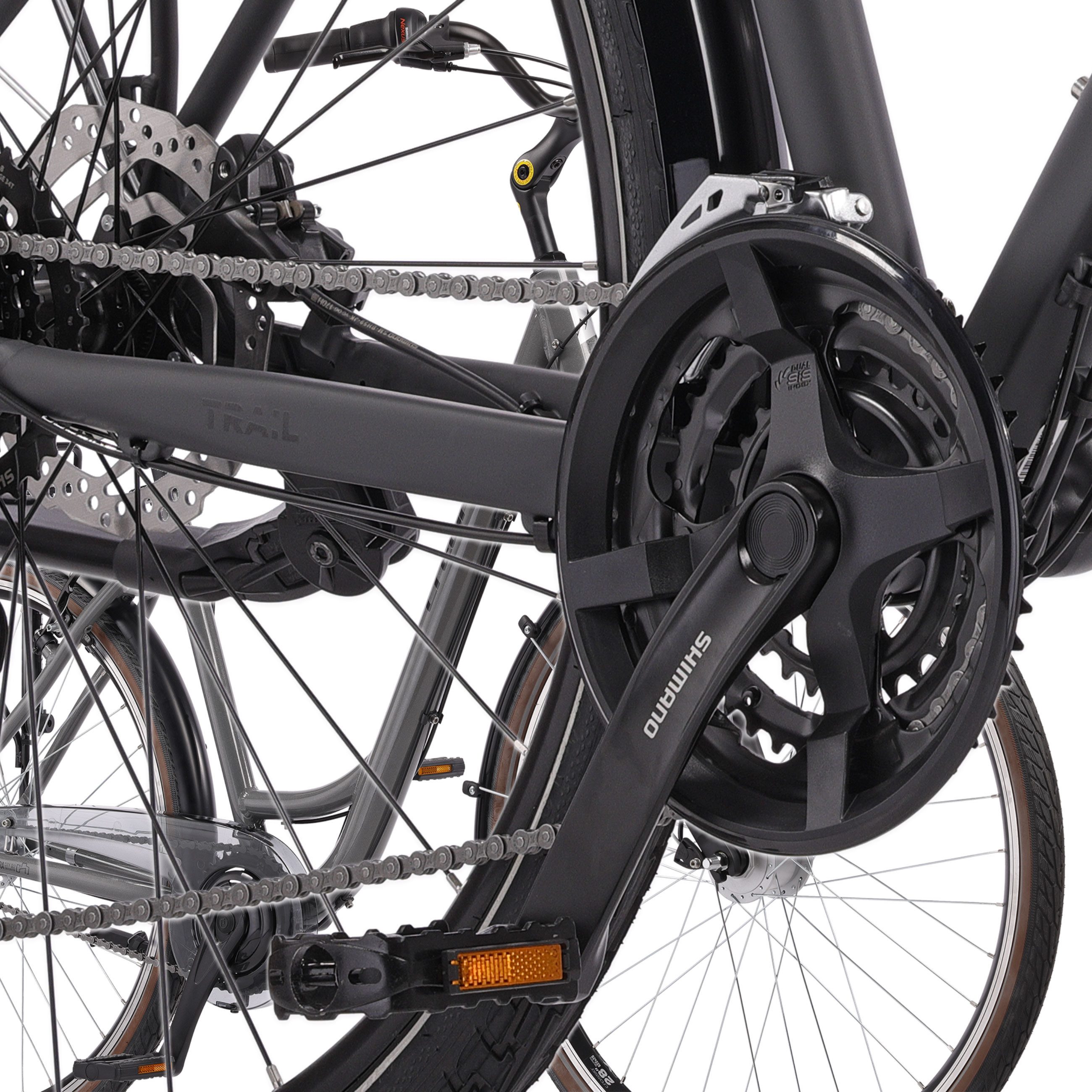 Airtracks Trekkingrad 28 Zoll Damen Trekking Fahrrad TRAIL 4.0 LADY Trekkingrad, 24 Gang, Kettenschaltung, Schwarz Matt - Rahmenhöhen 45 cm 50cm 55 cm » Modeljahr 2025