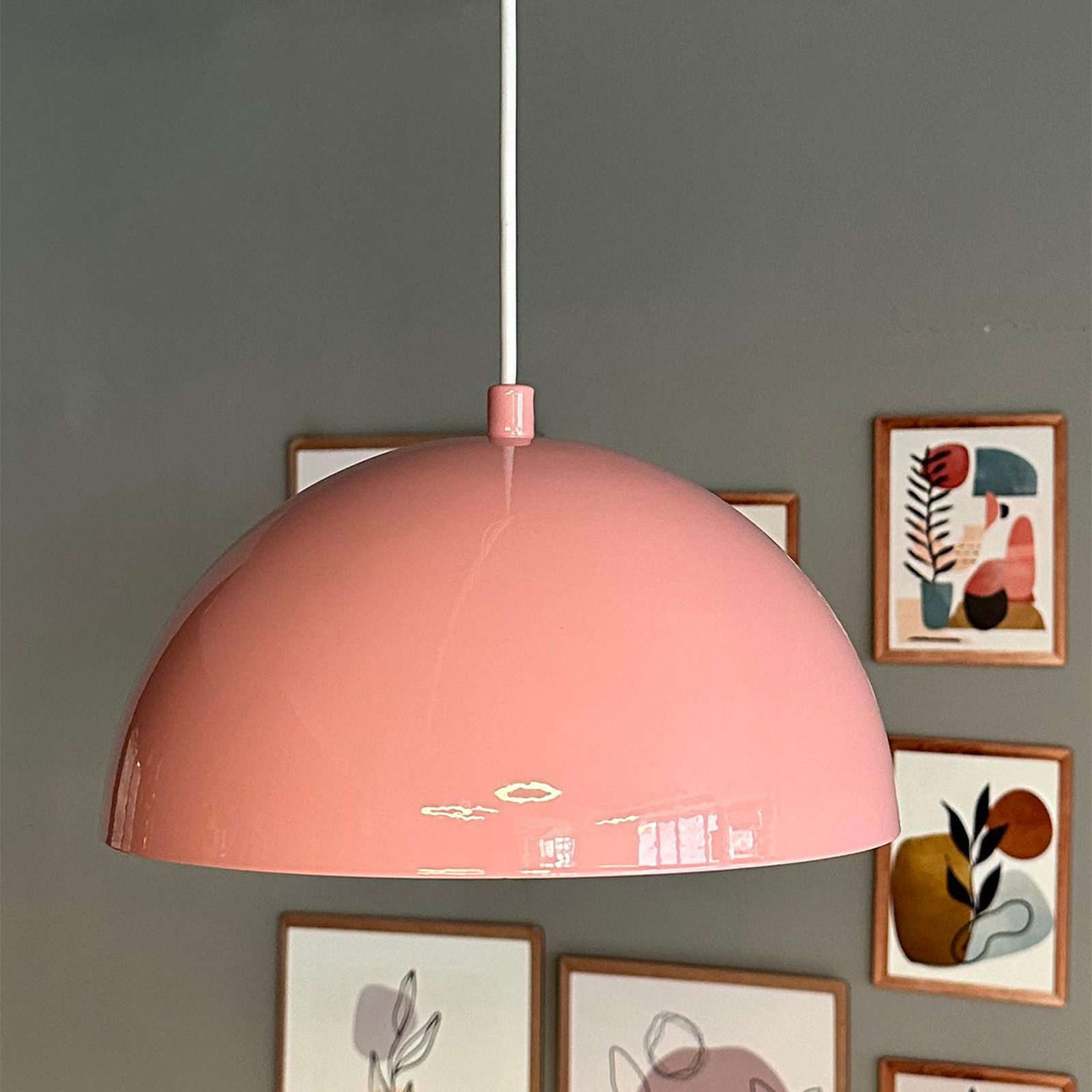 Bamyum Pendelleuchte Bamyum Hängelampe Vintage Ø26 cm E27 Metall Lampe, ohne Leuchtmittel – Bild 2 von 5