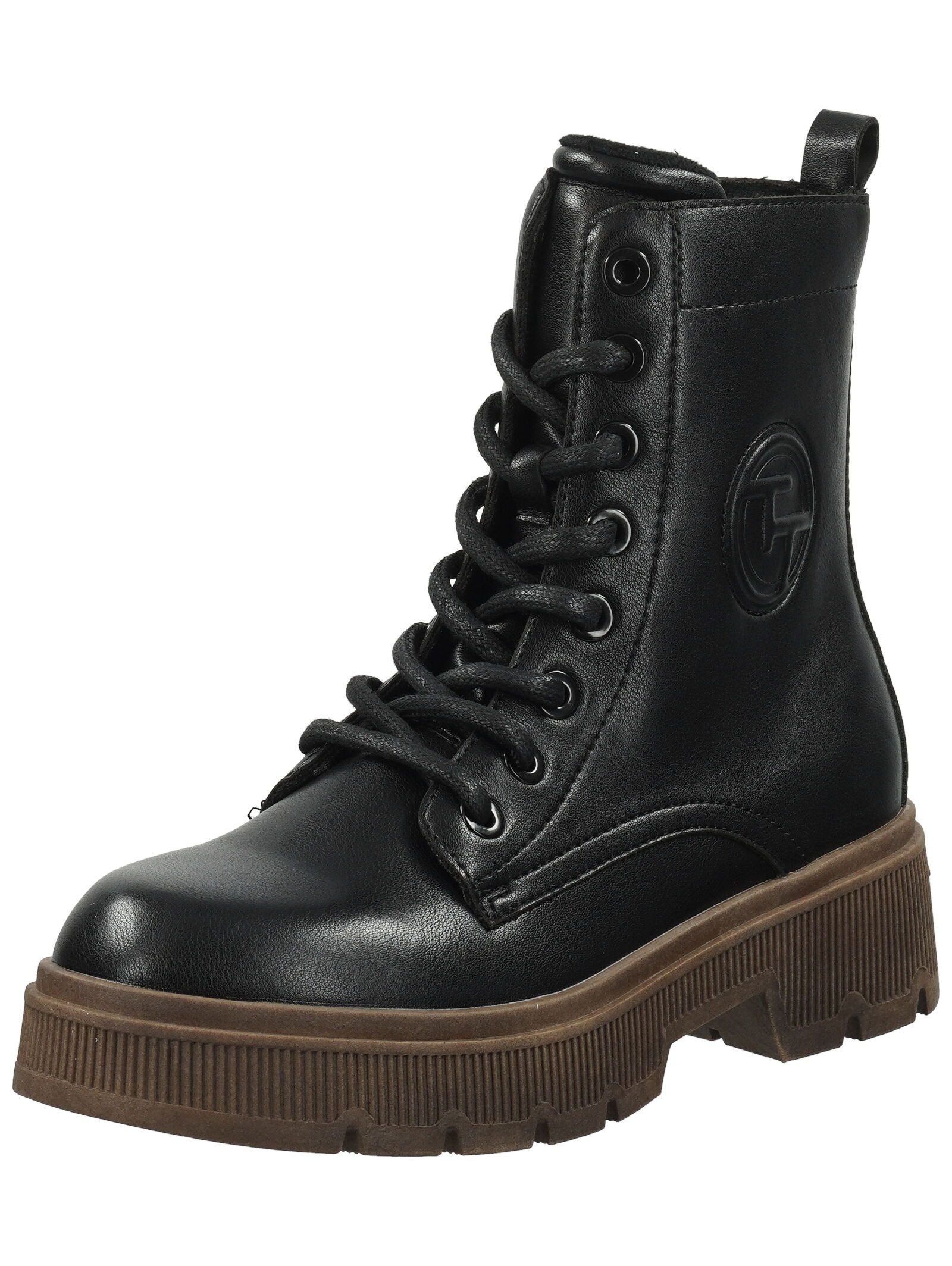 TOM TAILOR Tom Tailor Stiefelette Lederimitat Schnürstiefelette