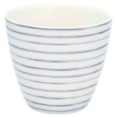 Greengate Latte-Macchiato-Glas Gritt Latte Cup white 0,35l, Steinzeug