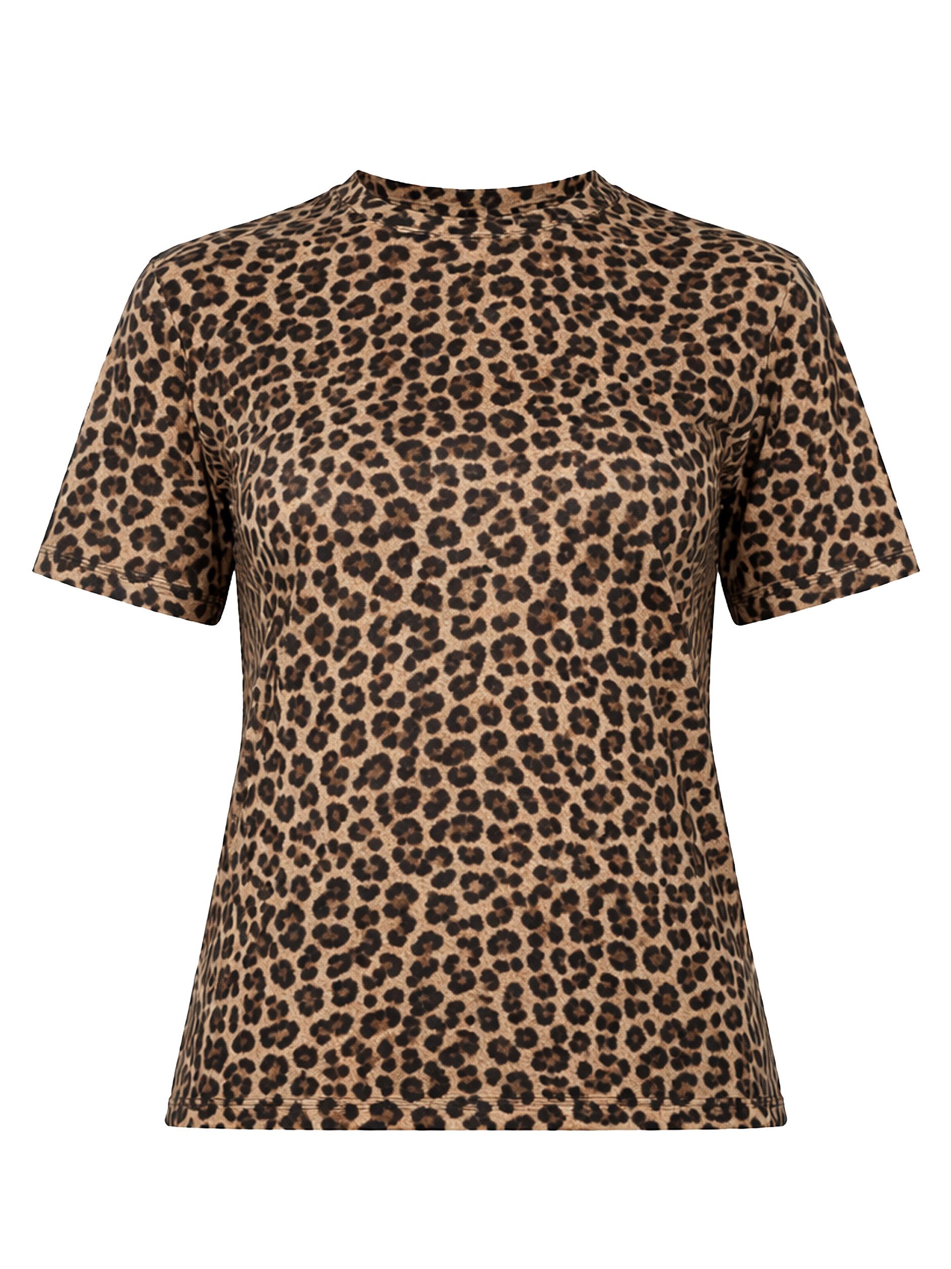 T-Shirt T-Shirt mit Leo-Print für Damen