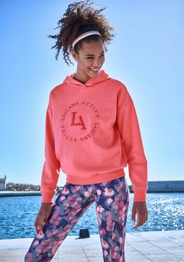 LASCANA ACTIVE Kapuzensweatshirt - Performance Hoodie mit runder Logostickerei und weichen Rippbündchen