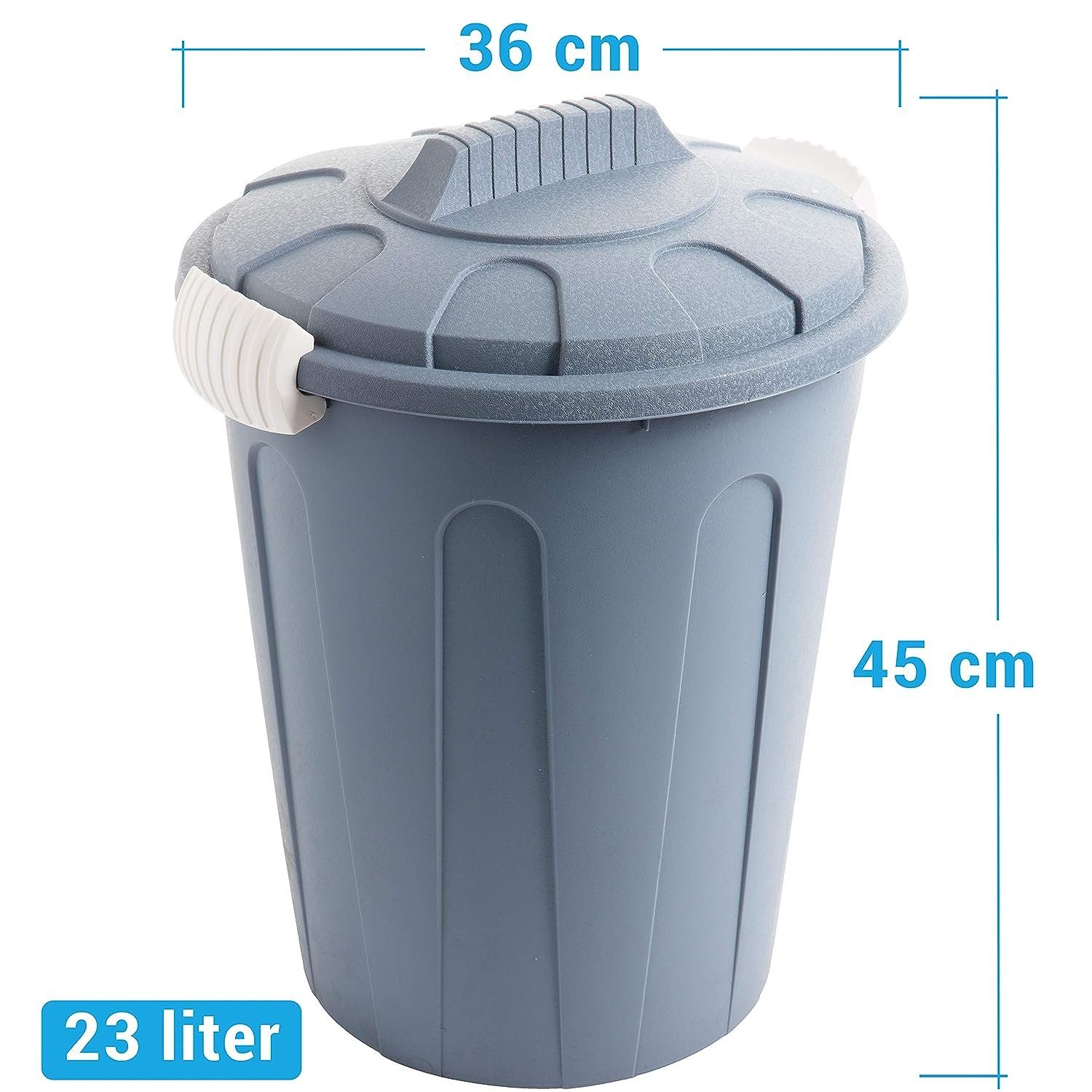 Abfalltonne Recycling, 50 Liter, 56 x 36 x 36cm, Mülleimer Tonne Schw,  14,99 €
